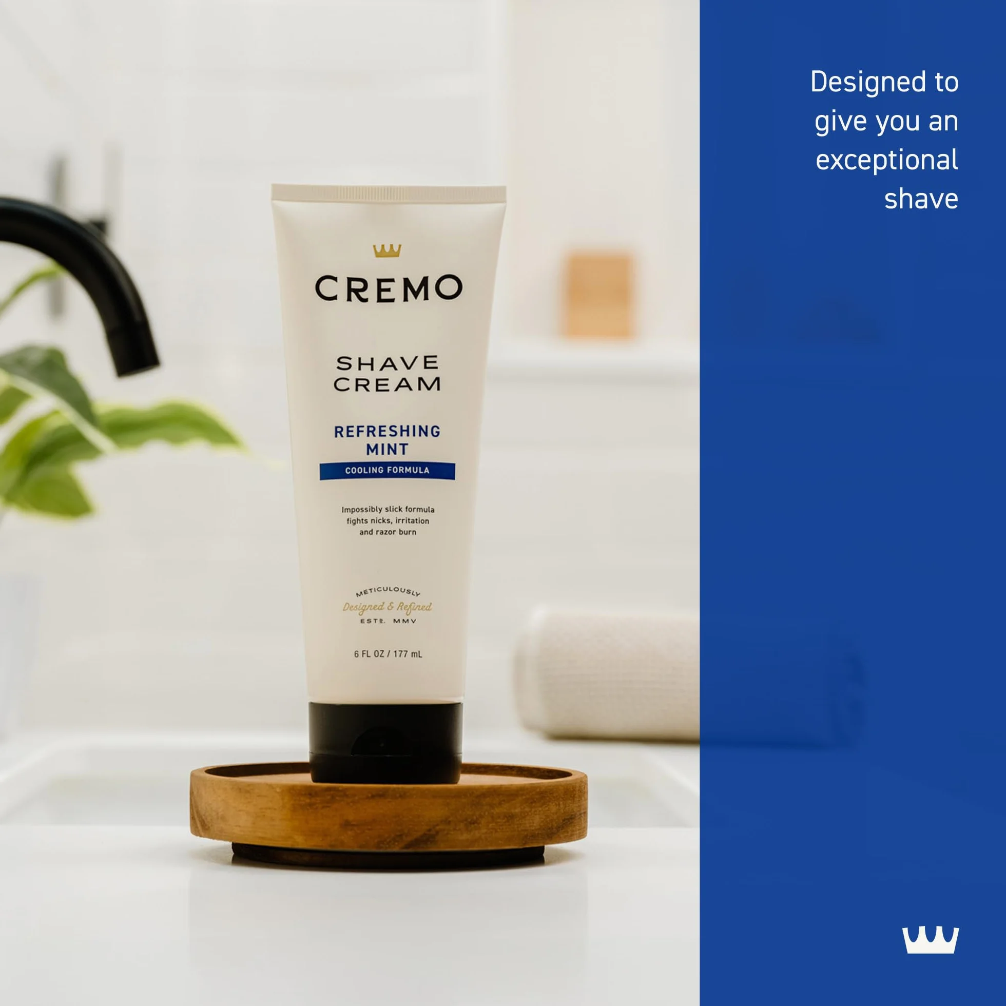 Cremo Odświeżający krem do golenia, olejek mentol/z drzewa herbacianego, 6 uncji Cremo
