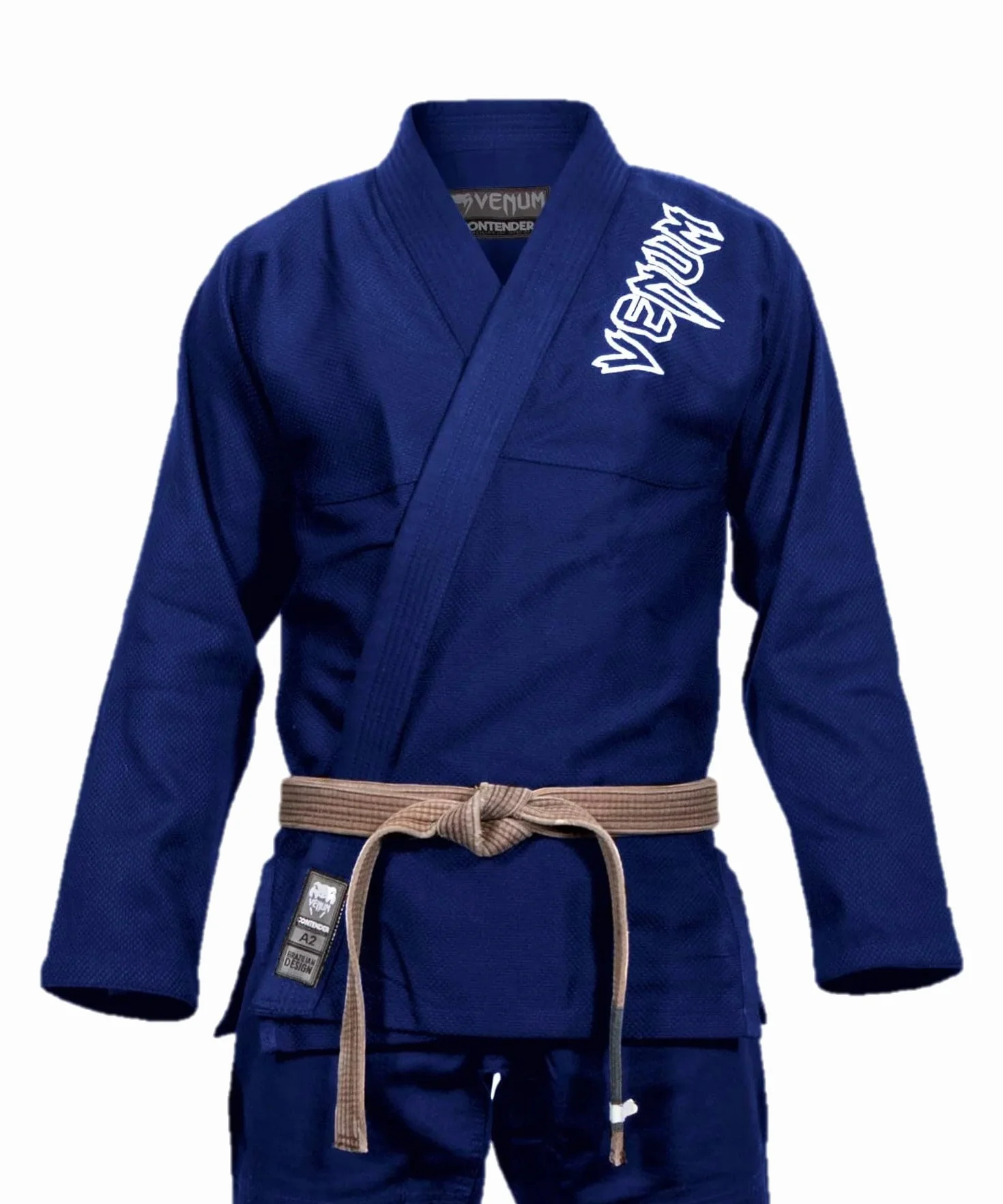 Venum Męski garnitur Contender 2.0 brazylijski Jiu Jitsu Gi, granatowy, A2 UK