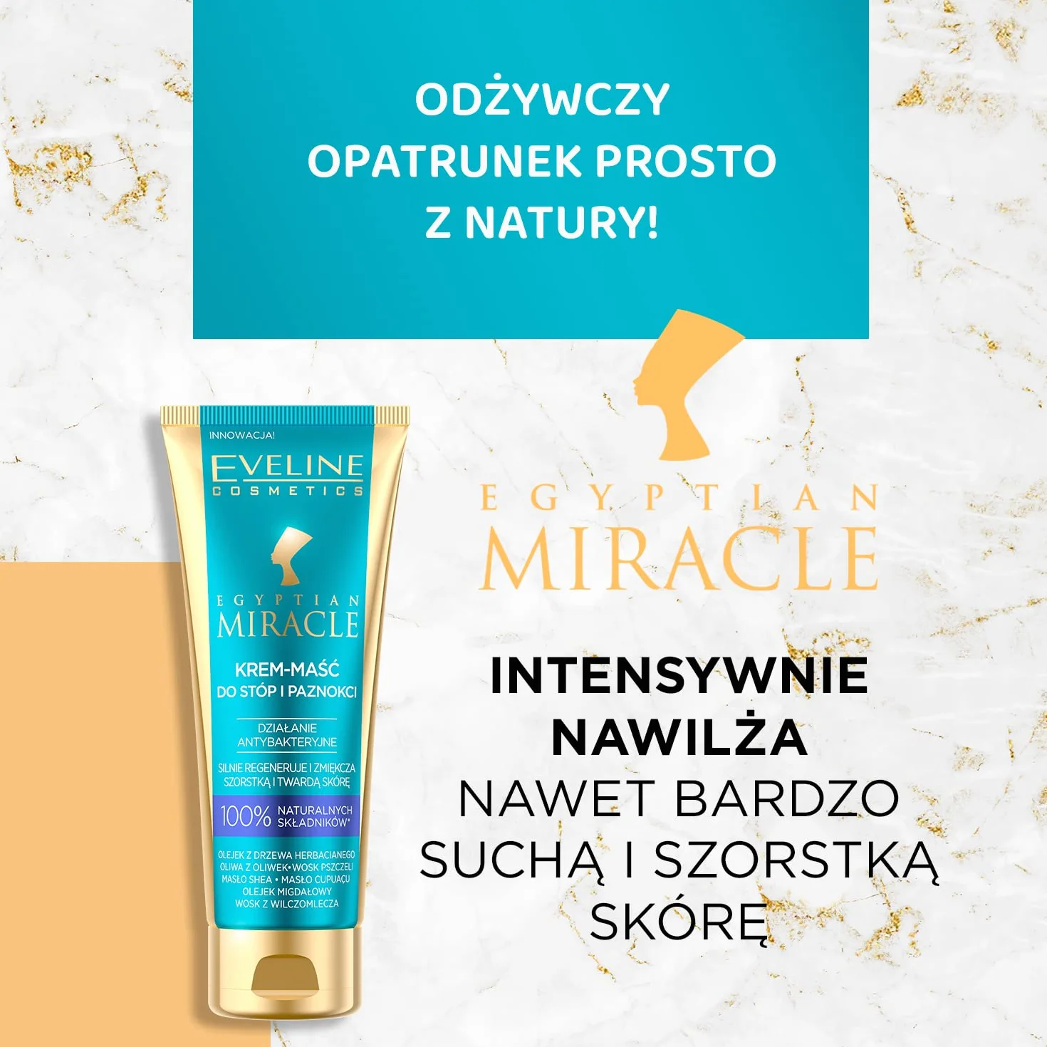 Eveline Cosmetics Egyptian Miracle Krem-maść do stóp i paznokci 50 ml