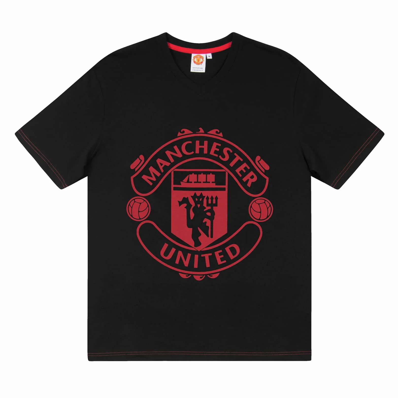 Manchester United F.C. - Krótka piżama męska - na prezent - oficjalne gadżety i akcesoria piłkarskie
