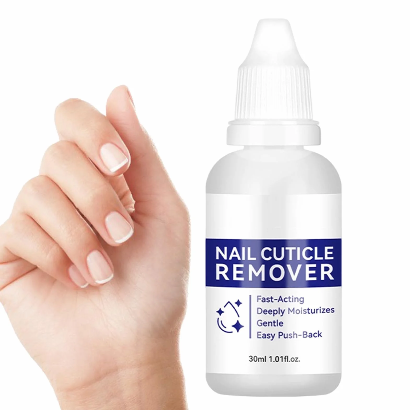 30ml Cuticle Remover Liquid, Hydrating Manicure Tool for Dry, Damaged, or Brittle Nails, Hangnails, Dead Skin, Hands and Feet, Routine, Home or Salon Use, Soft, Smooth, Easy Cuticle Care