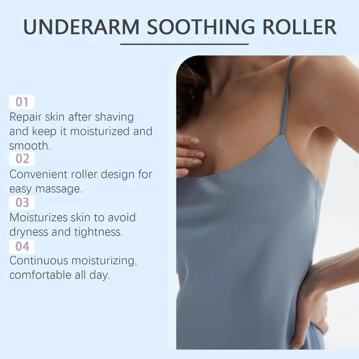 Razor Bumps Treatment for Women, Smoothing Solution Ingrown Hair Treatments, Ingrown Hair Treatments For Bikini Area, Razor Bump Remover, For Legs, Underarms, Line, Bikini Line, Ramiona (1 szt.)