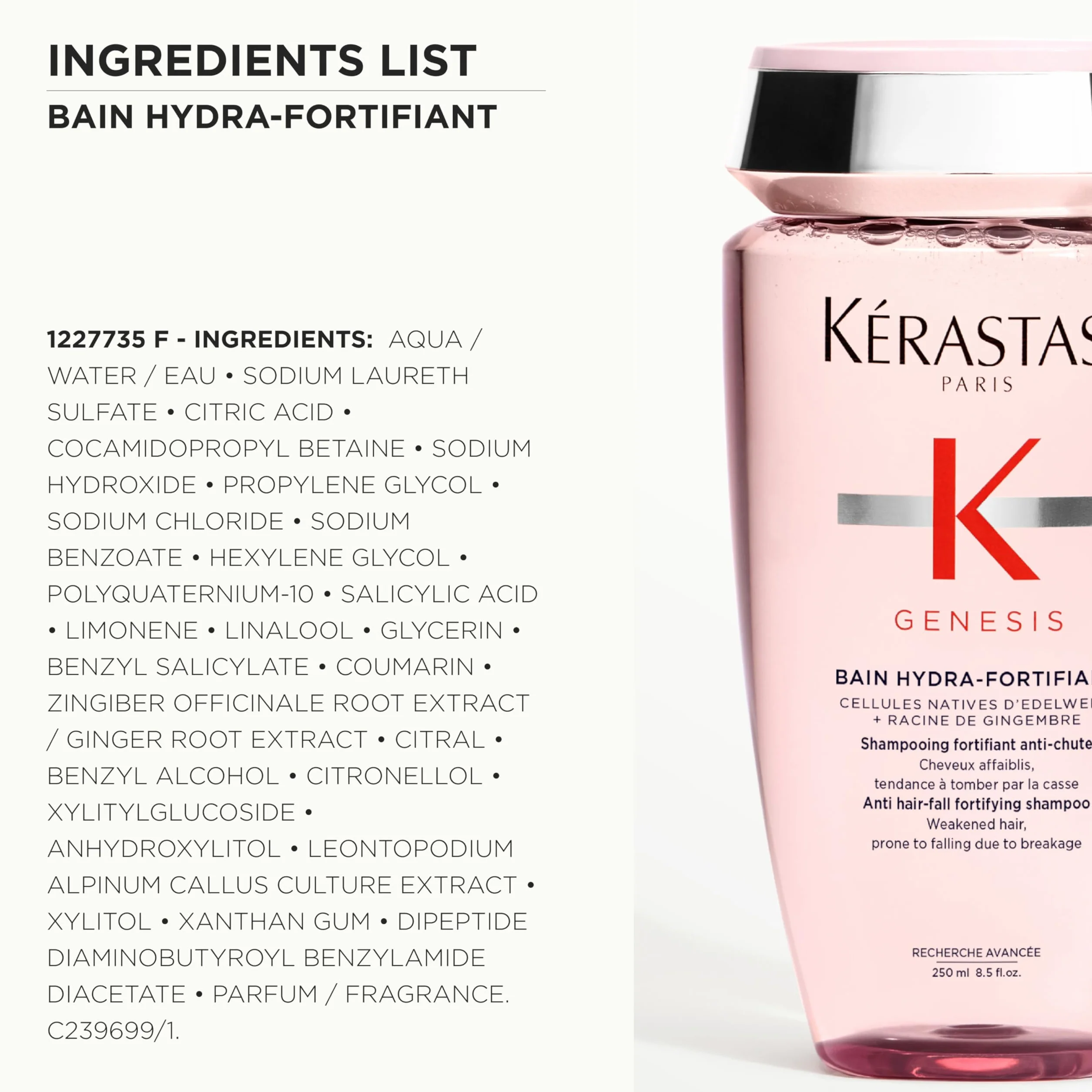 Kerastase Genesis Bain Hydra-Fortifiant odżywcza kąpiel przeciw wypadaniu włosów 500 ml