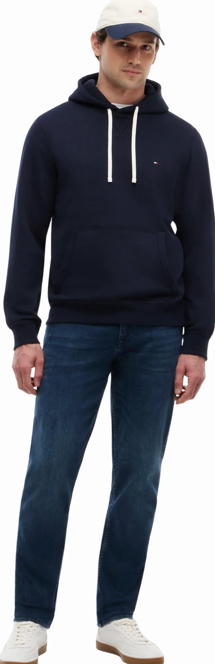 Tommy Hilfiger Męska bluza z kapturem ESSENTIAL MW0MW37230, niebieska, L, Niebieski (pustynne niebo), L