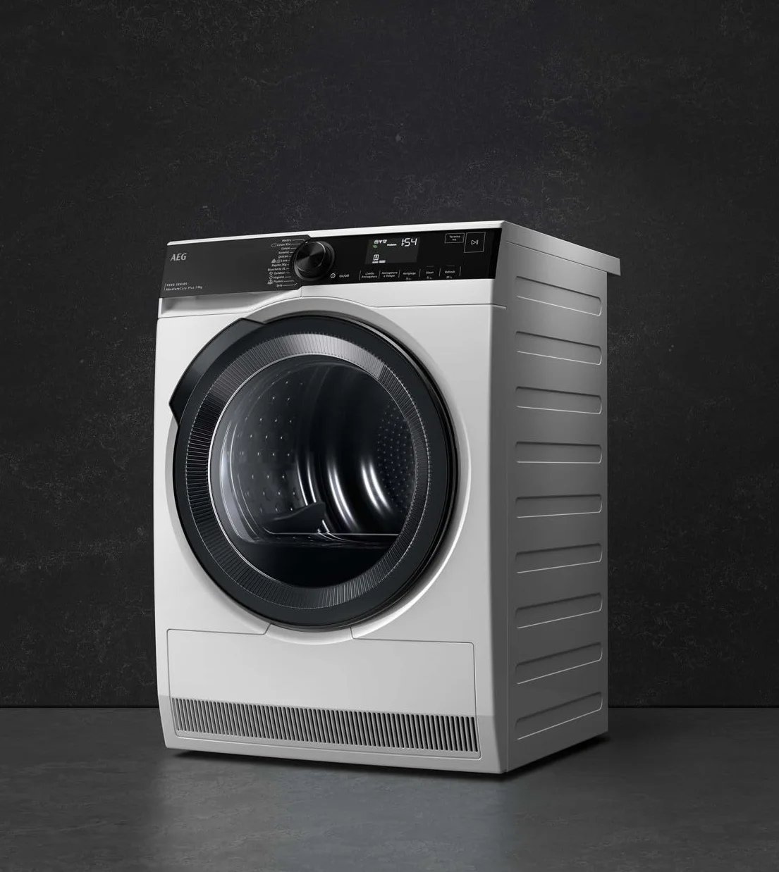 AEG Suszarka z pompą ciepła 8 kg – seria 9000 AbsoluteCarePlus suszenie puchu – zwycięzca testu Stiftung Warentest – skanowanie 3D – badanie wilgotności resztkowej – A+++ – energooszczędna –