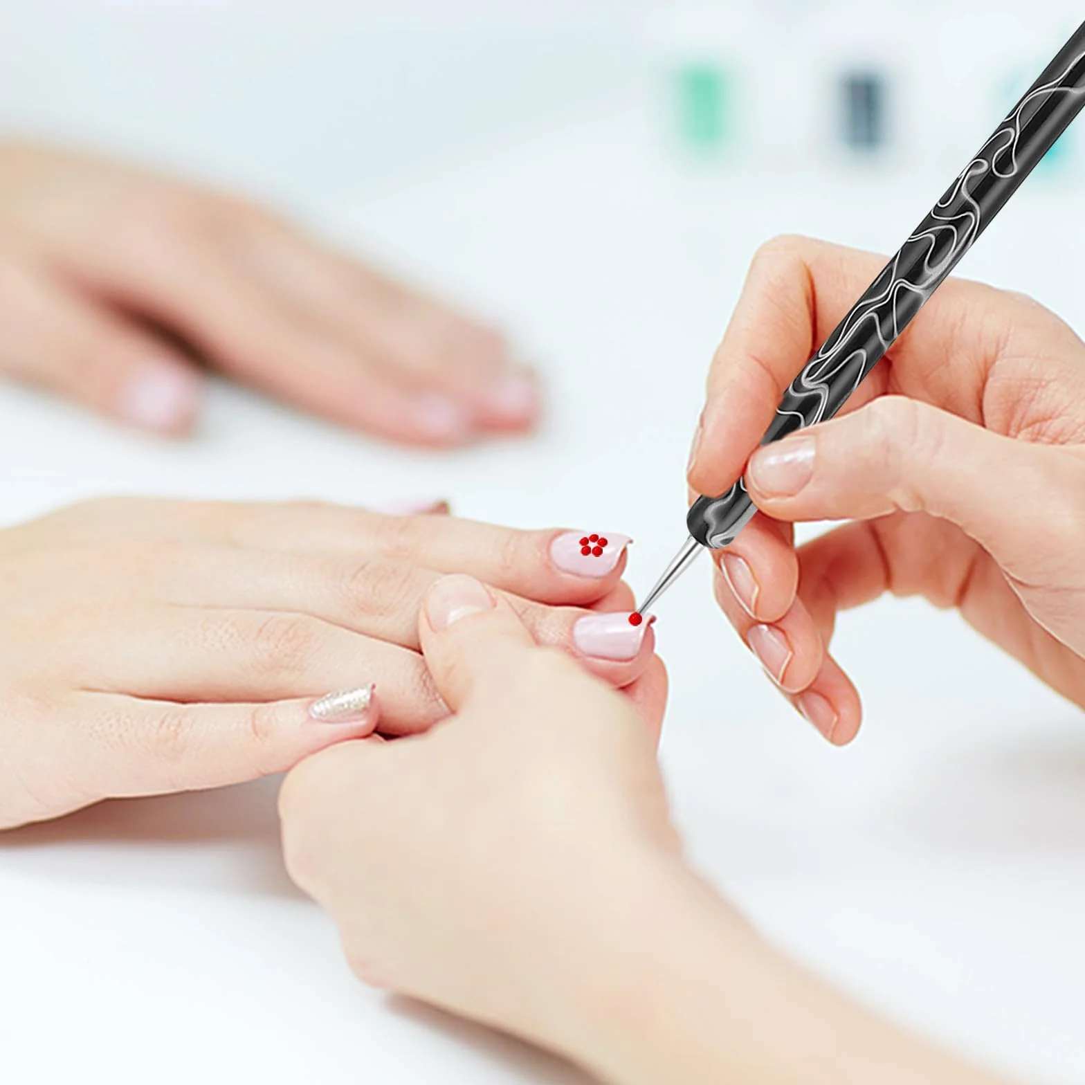 5 sztuk Nail Design Dotting Tools Nail Art Narzędzie do zdobienia paznokci Pędzel Punkty Pędzel Kropka Pisak Marbleizing Narzędzie do Marbleizing Narzędzie do manicure