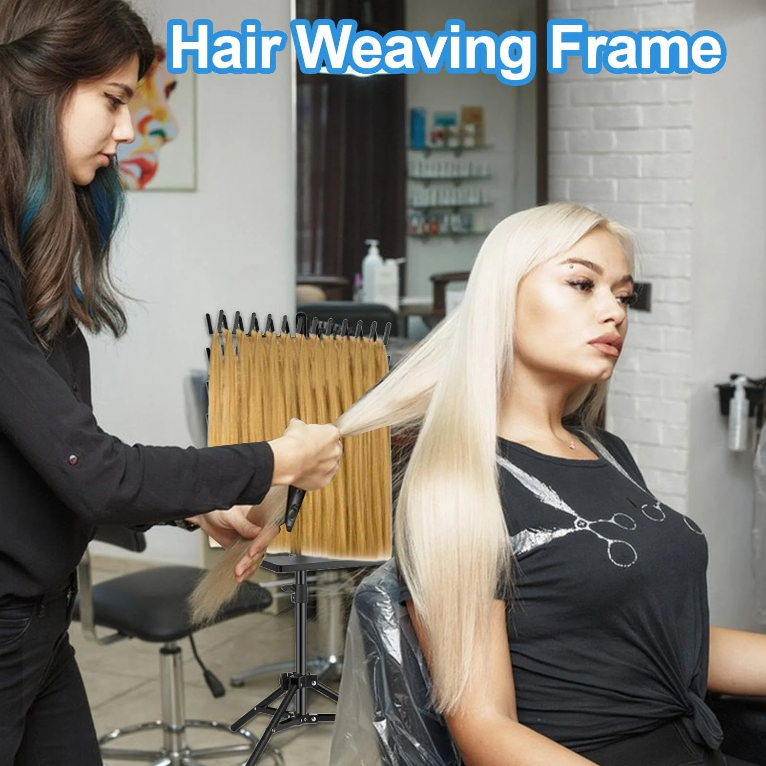 Braiding Hair Rack, stojak z przegrodami, przenośny stojak do dzielenia włosów, narzędzie do oplatania włosów, stojak dzielący do zaplatania, pleciony organizer, przenośny stojak do dzielenia włosów,