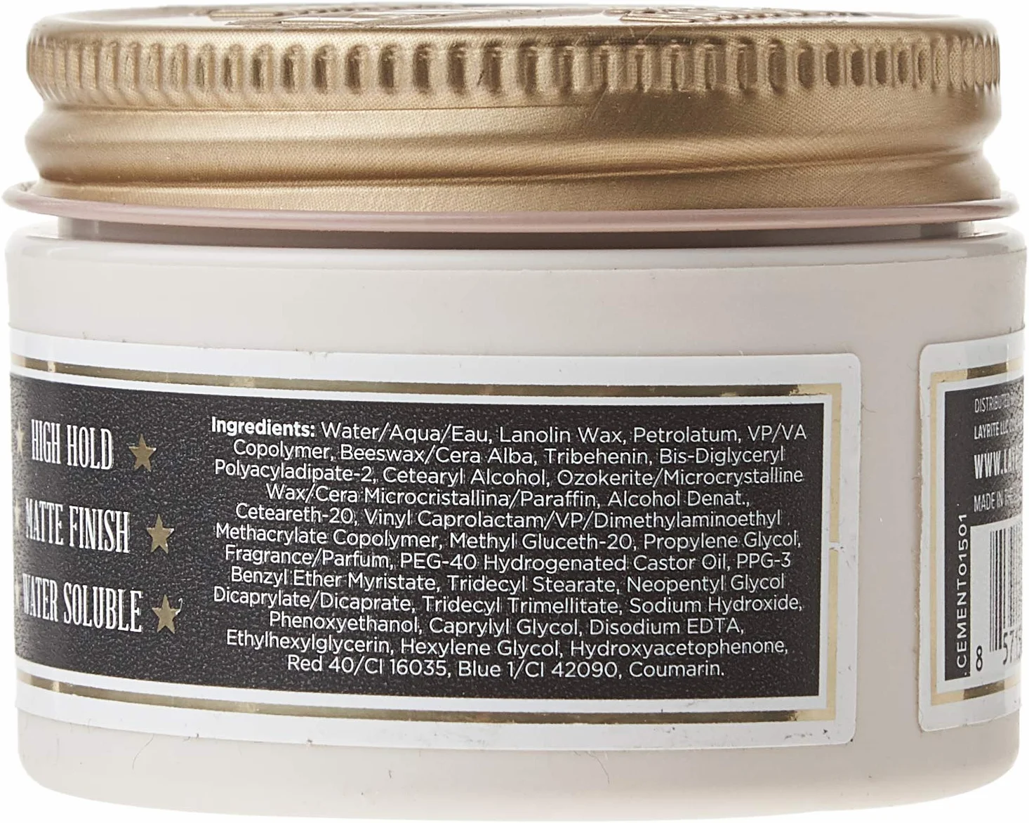 Layrite Cement Clay pomada Travel Size 42 g