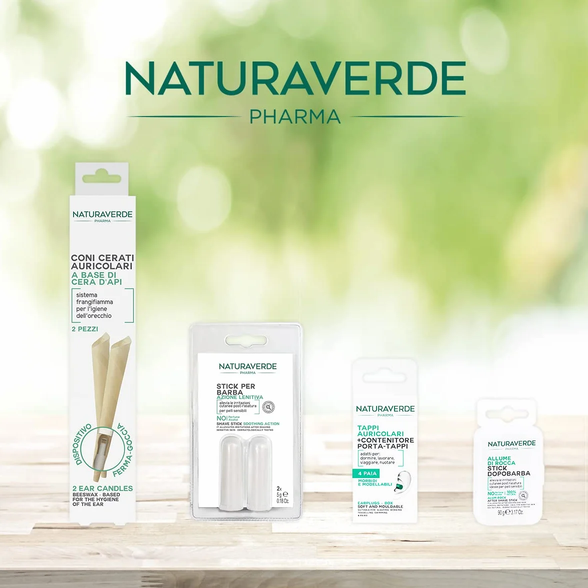 Naturaverde | Pharma Kij po goleniu dla mężczyzn, płyn po goleniu w sztyfcie, ałun rocka ałun, do skóry wrażliwej, 100% naturalna, 90 g