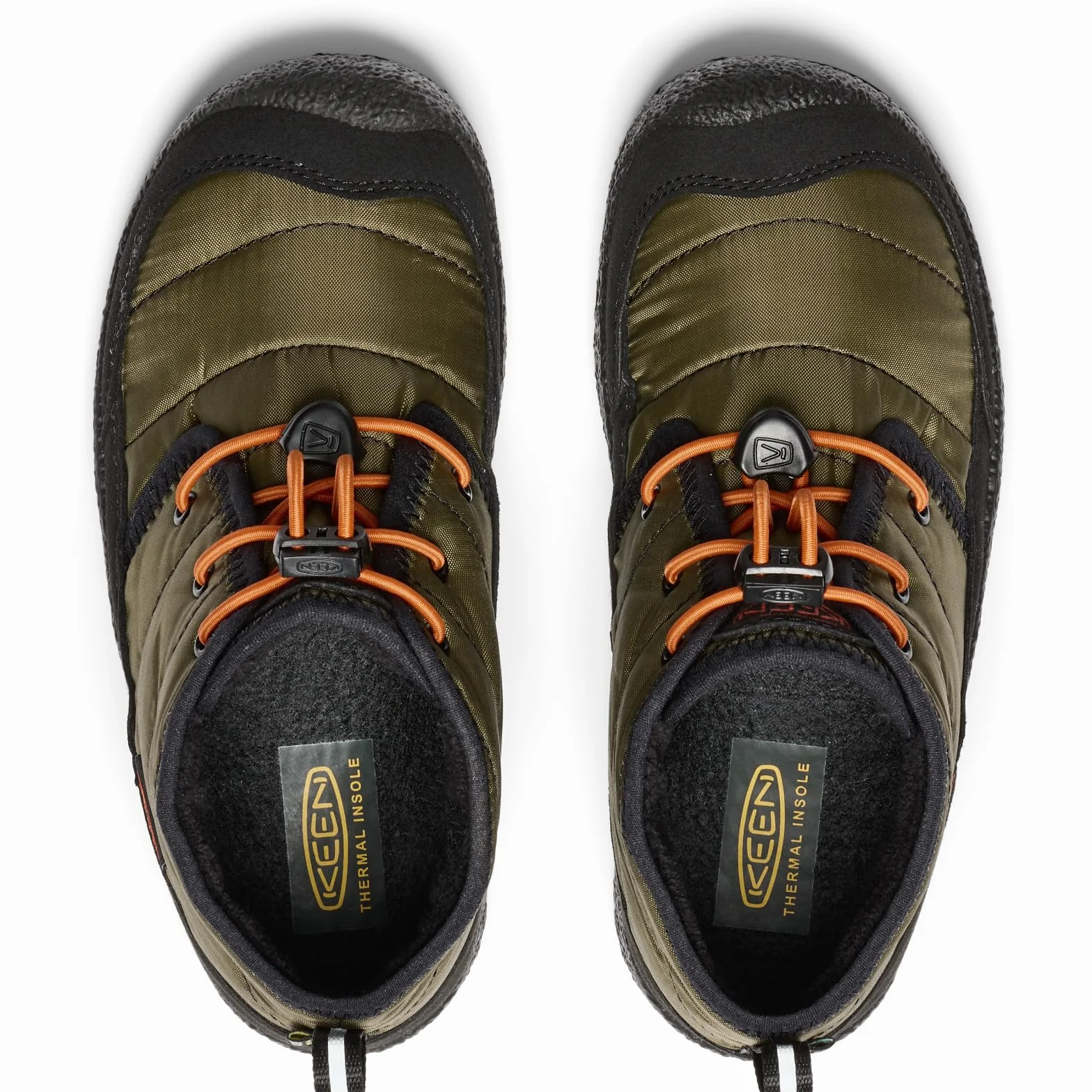 KEEN Unisex dziecięce buty Howser 2 Chukka wodoodporne buty, Ciemny oliwkowy złoty płomień, 37 EU