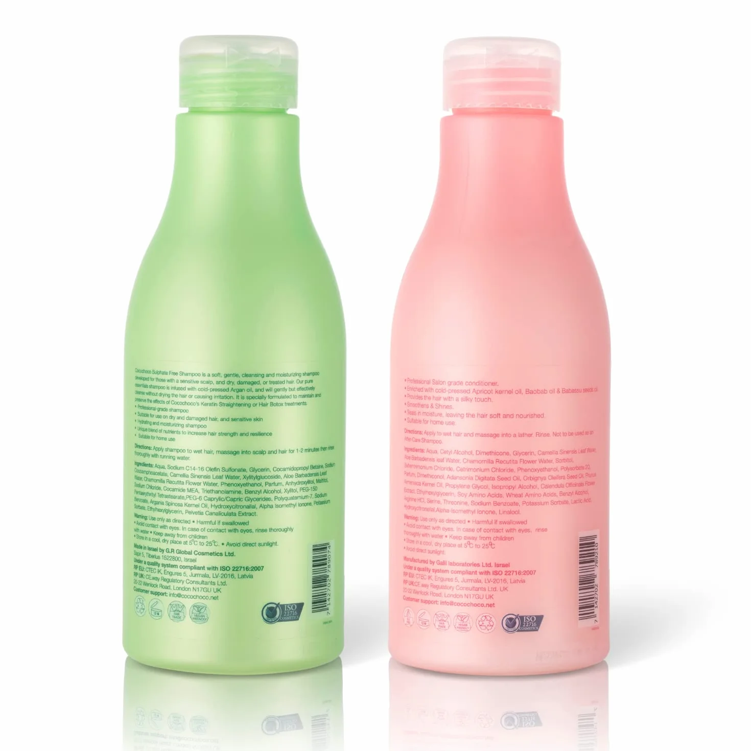 COCOCHOCO Professional szampon do pielęgnacji po zabiegu 400 ml i odżywka bezsiarczanowa do włosów 400 ml