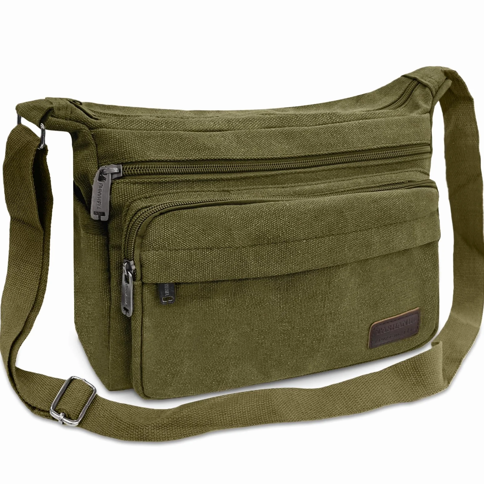 Aucuu Wodoszczelna torba na ramię dla mężczyzn, wielofunkcyjna torba listonoszka, płócienna torba na ramię, płócienna, torba na crossbody, torba robocza, torba męska do szkoły, na podróż, do pracy