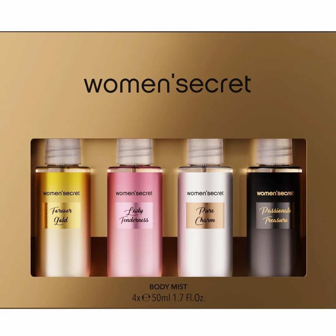 women'secret Body Mist Glitter Gift Set Body Spray Body Spray dla kobiet 4 x 50 ml