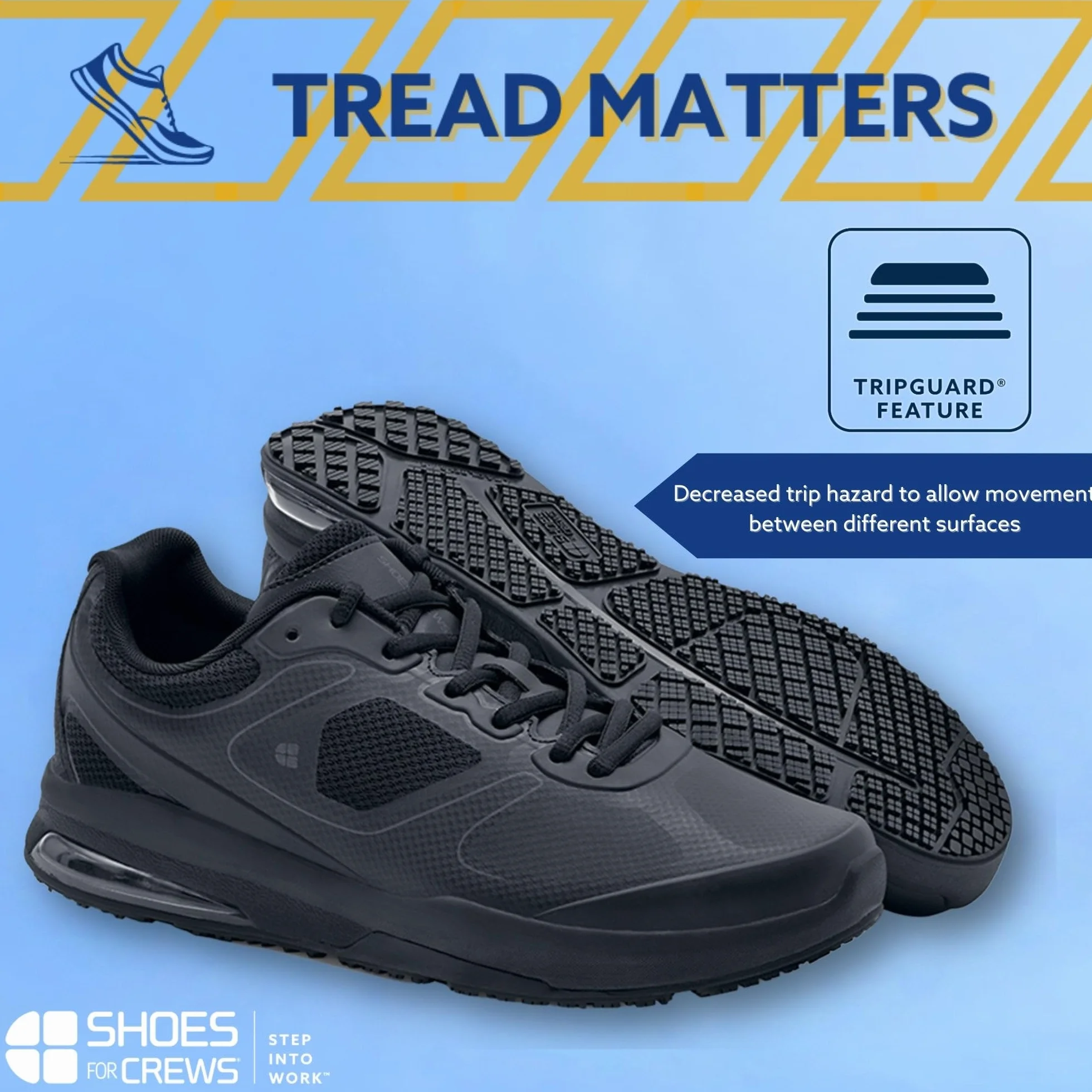 Shoes for Crews Evolution II buty dla mężczyzn z antypoślizgową podeszwą zewnętrzną i ochroną przed uderzeniami, wodoodporne i lekkie męskie buty sportowe, wegańskie, Czarny, 46.5 EU