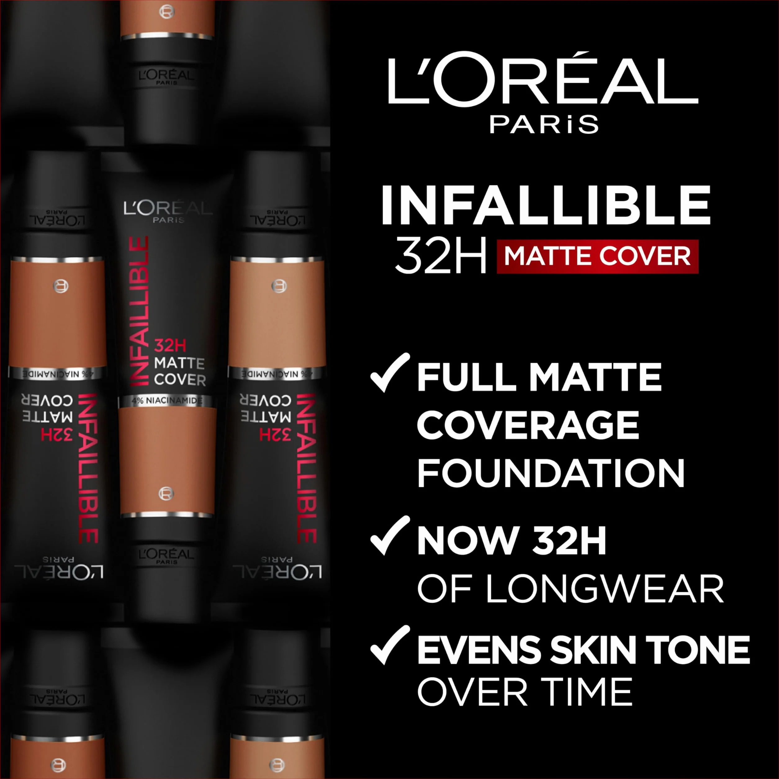 L'Oréal Paris Infaillible 24 h Matte Cover Podkład do twarzy w płynie, fluid matujący i kryjący, 200 Golden Sand, 35 ml