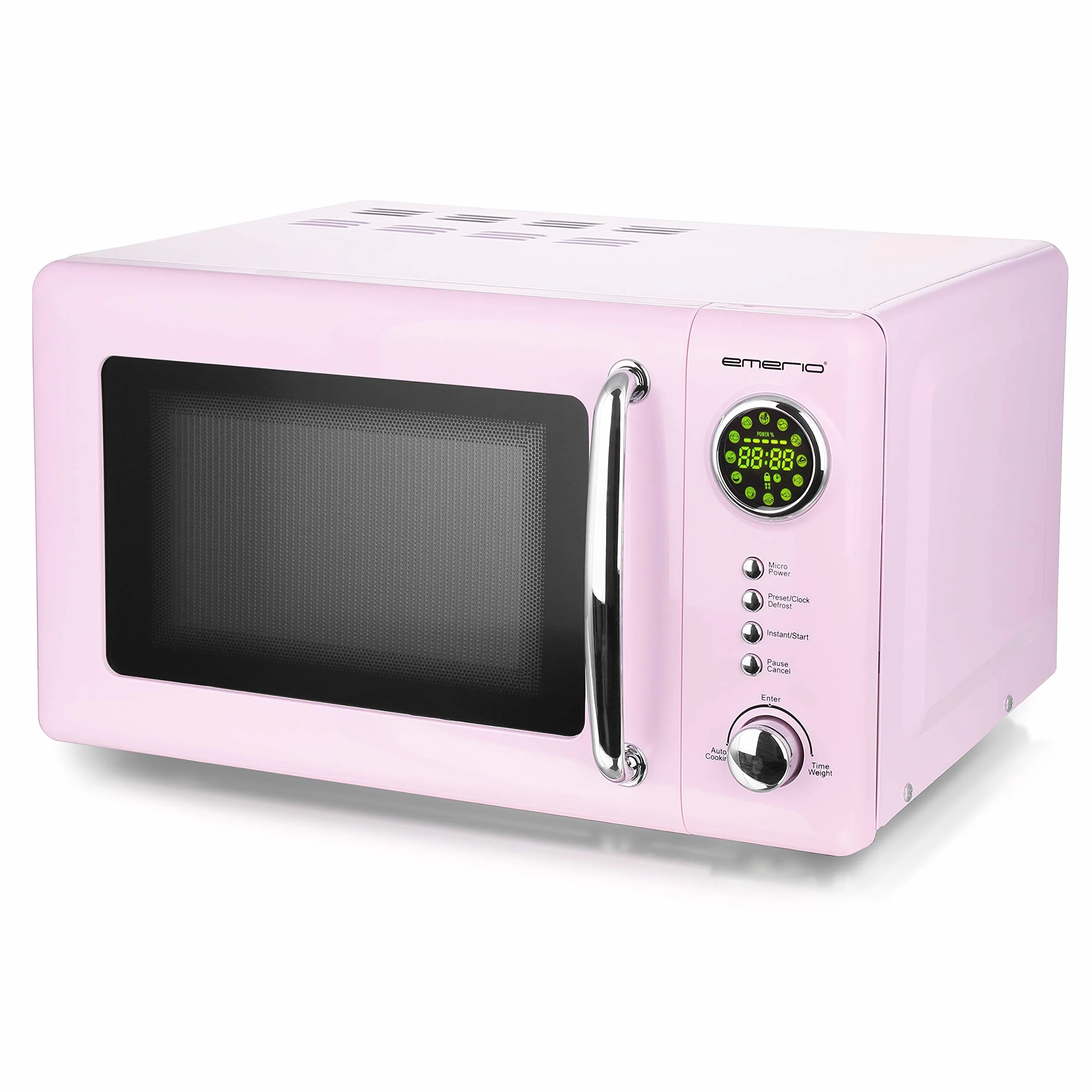 Rosa/Pink 700 W, kuchenka mikrofalowa, pojemność 20 l, talerz obrotowy Retro Design Emerio MW-112141.1 urządzenie do kuchenki mikrofalowej