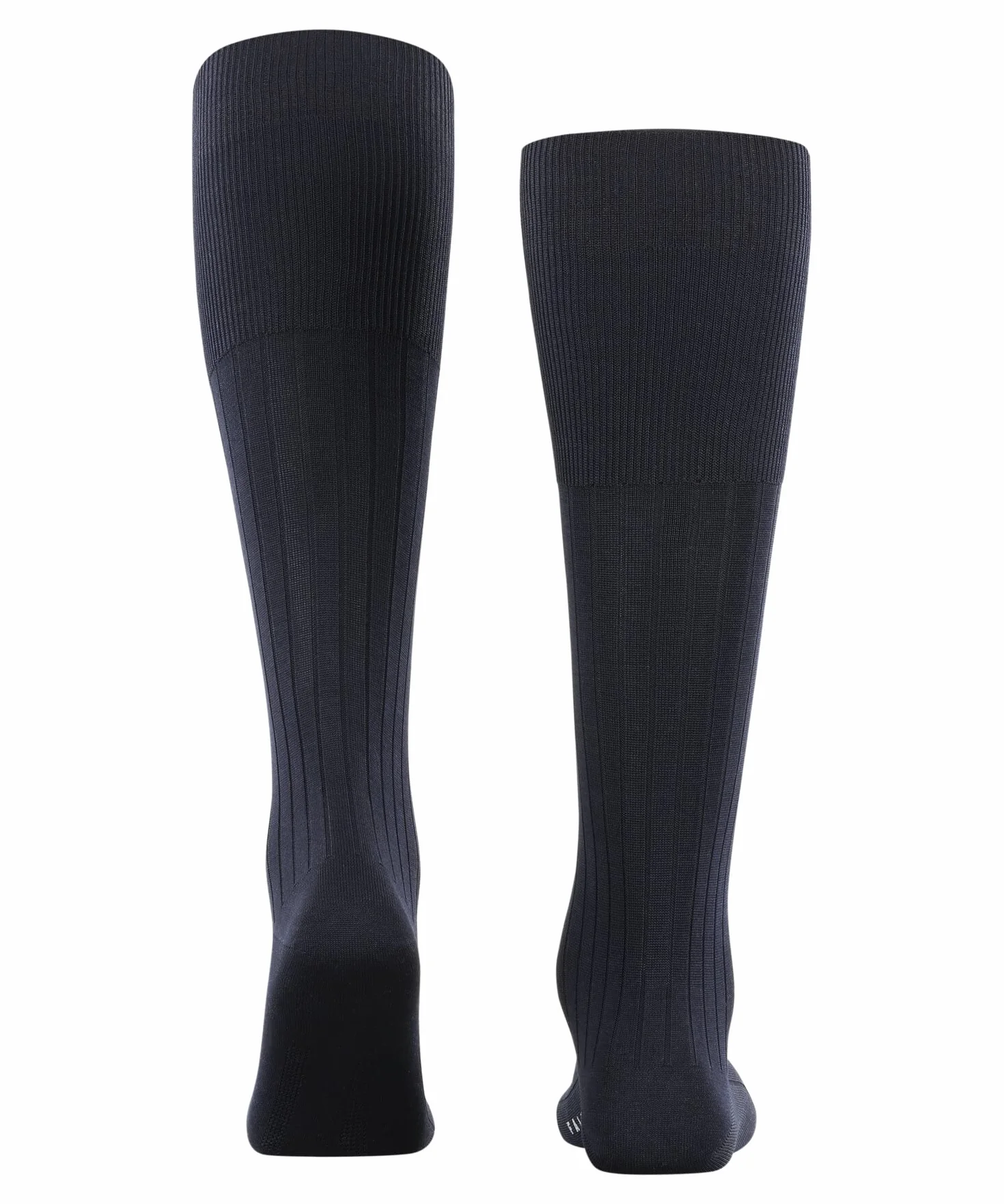 FALKE Mężczyźni Podkolanówki Milano M Kh Bawełna długie jednokolorowe 1 Para, Niebieski Dark Navy 6370, 43-44