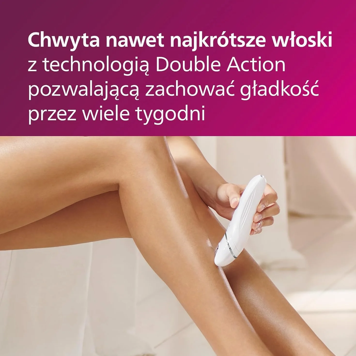 Philips Depilator z serii 8000, bezprzewodowy depilator na mokro i na sucho do nóg i ciała z 9 akcesoriami, golarką, trymerem, pilnikiem do pedicure i szczoteczką złuszczającą, model BRE740/10