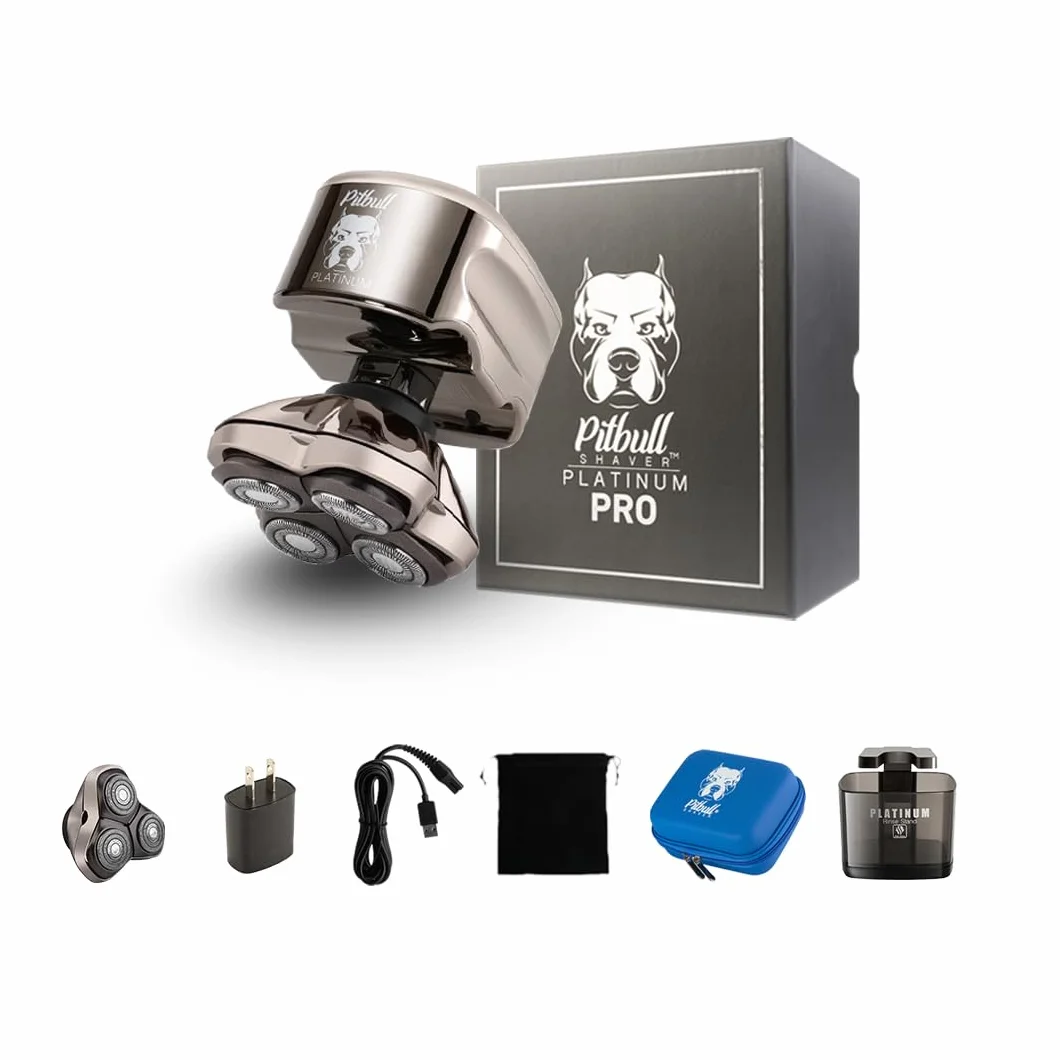 Skull Shaver golarka Pitbull Platinum PRO z bonusowym ostrzem CR3 męska elektryczna golarka do głowy i twarzy (Wtyczka UE)