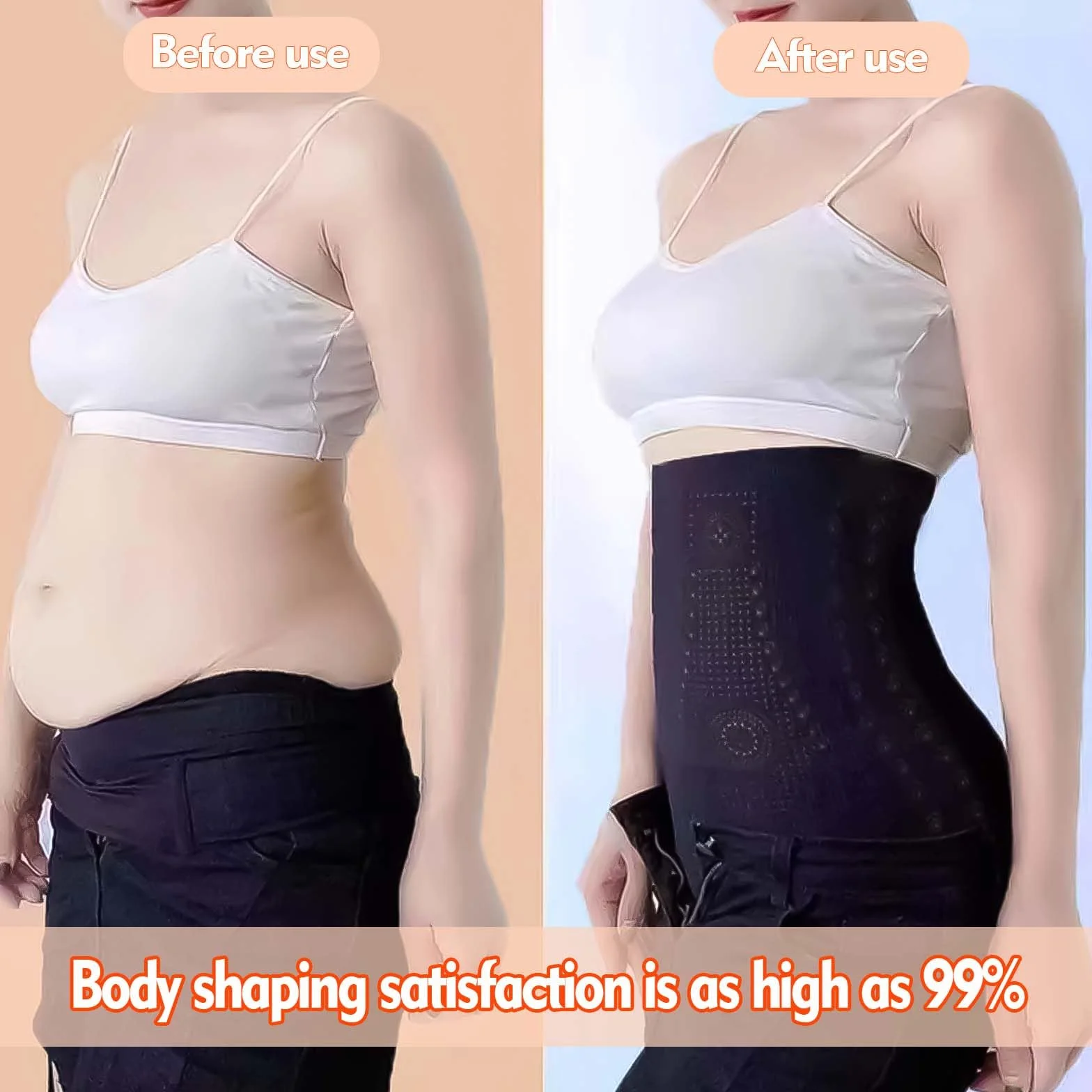Bielizna wyszczuplająca brzuch, majtki push-up, majtki wyszczuplające brzuch, miękkie i wygodne, z wysoką talią, bielizna modelująca sylwetkę, jasnożółte, XL