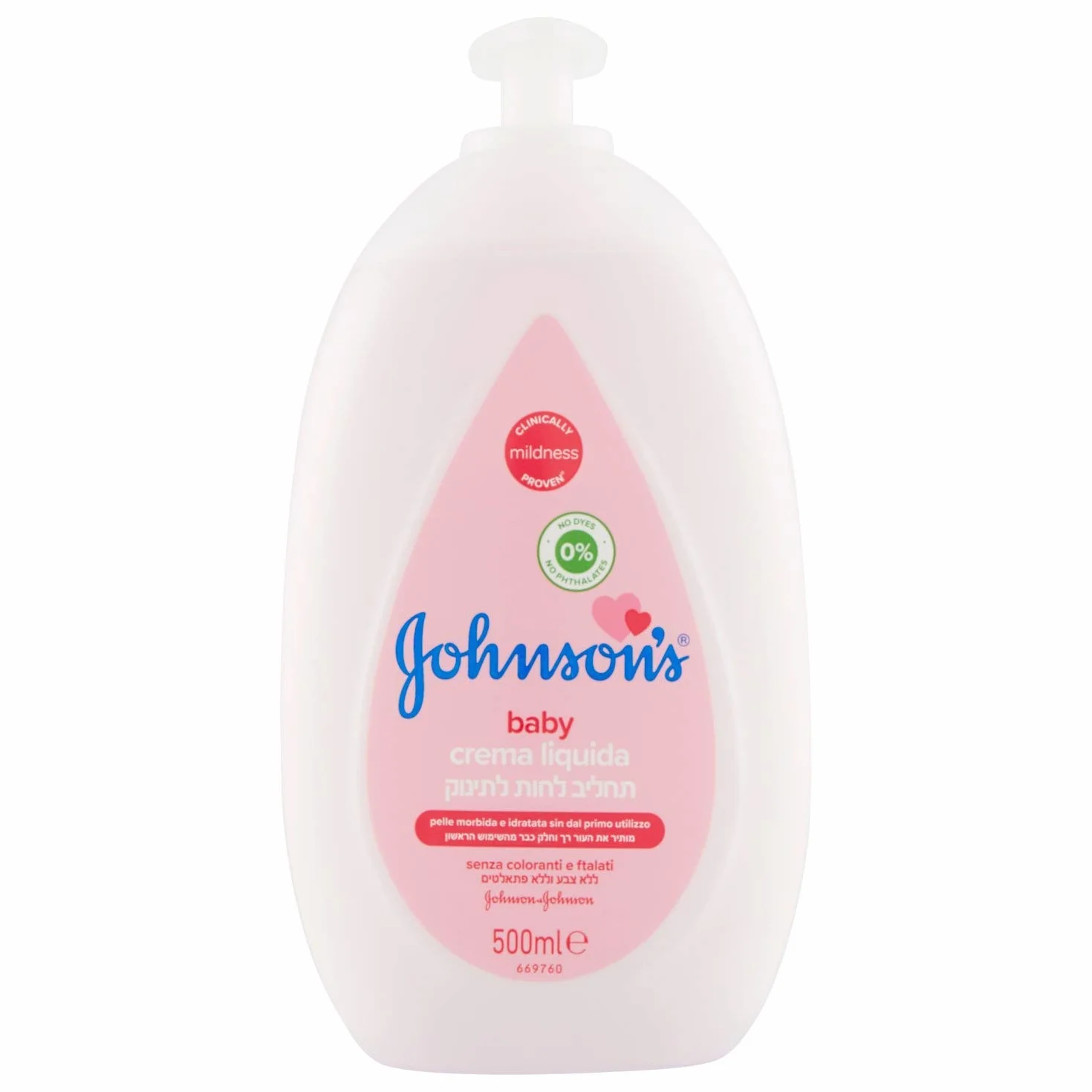 Johnson's Baby Krem w płynie dla niemowląt 500 ml