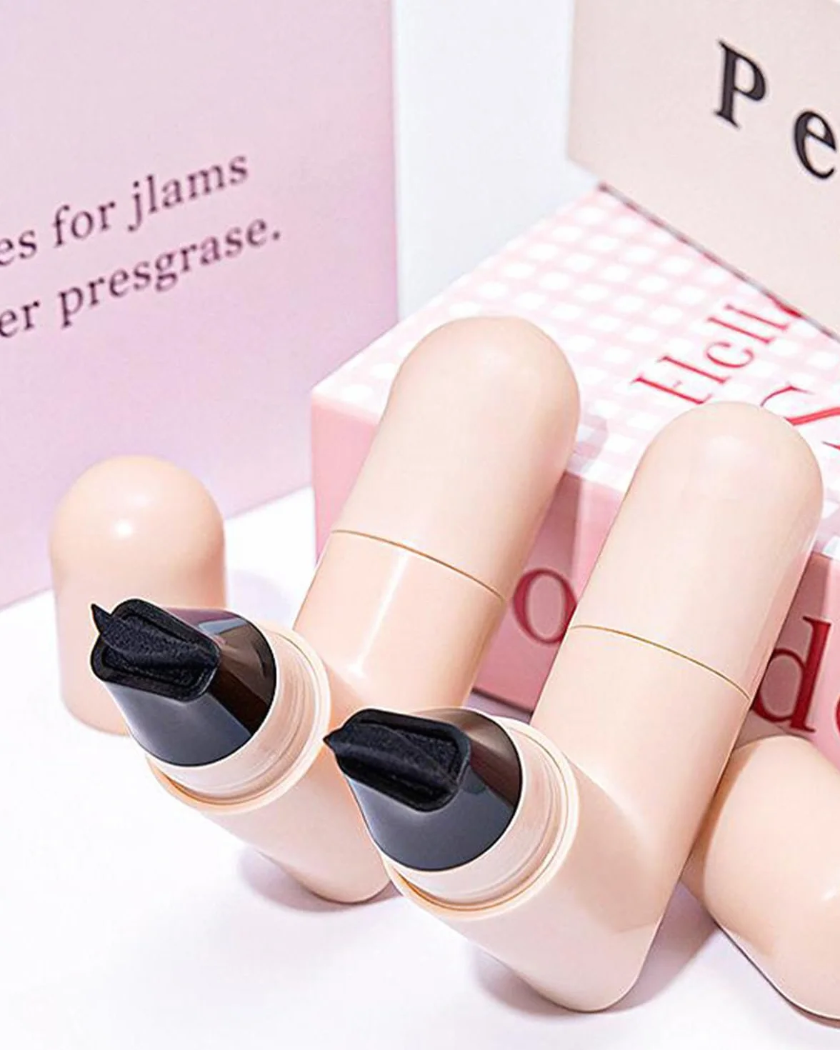 EONFAVE Stempel do eyelinera, dwustronny, wzór skrzydła na lewą i prawą stronę, precyzyjna kreska z obrotową konstrukcją, wodoodporny, długotrwały makijaż