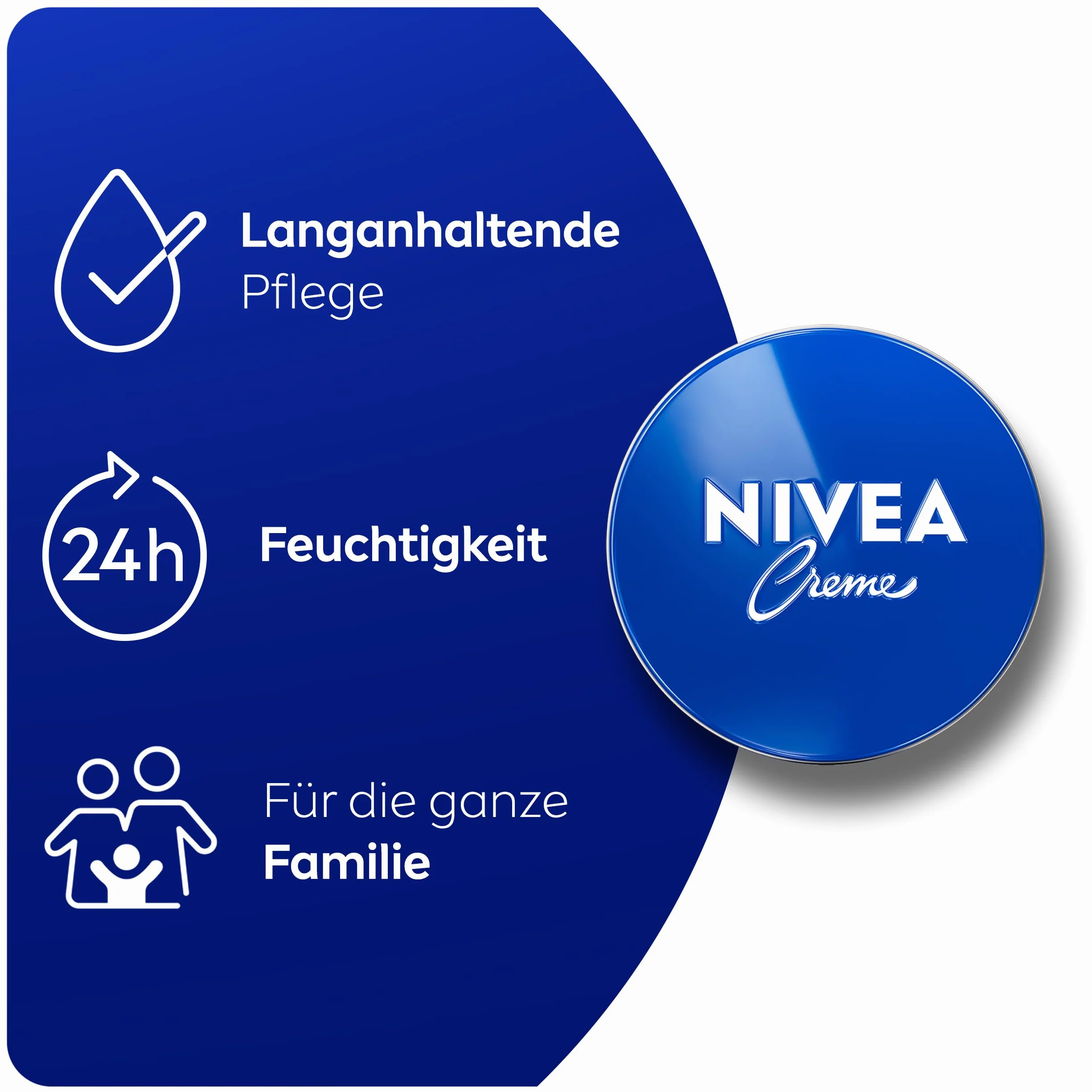 NIVEA Puszka kremowa uniwersalna pielęgnacja, klasyczny krem nawilżający do wszystkich rodzajów skóry, bogata pielęgnacja skóry z eucerytem pokrewnym (75 ml)
