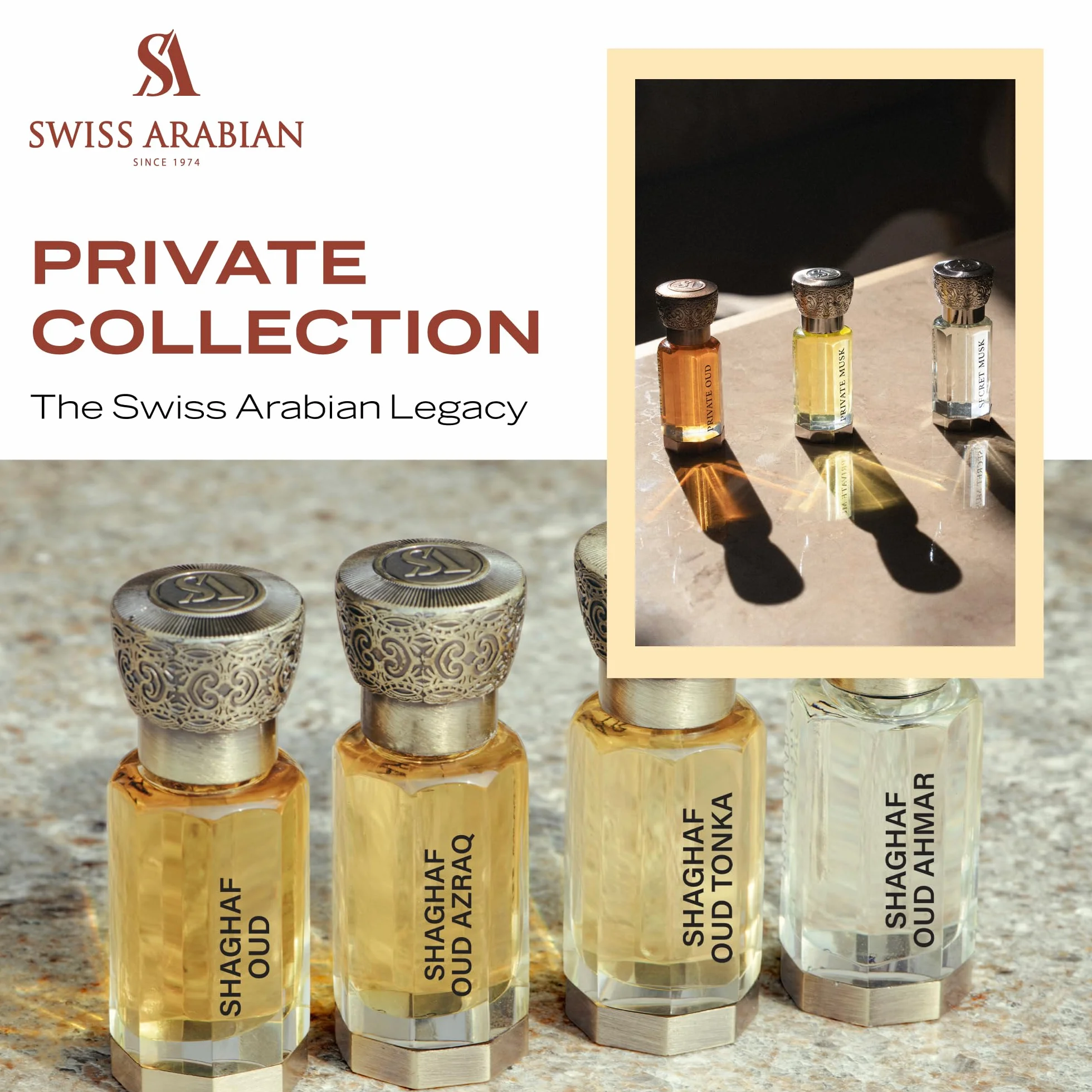 Swiss Arabian Shaghaf Oud Ahmar 12 ml skoncentrowany olej perfum unisex - luksusowa mieszanka bursztynu, róży i wanilii: ciepły zapach i smakoszy