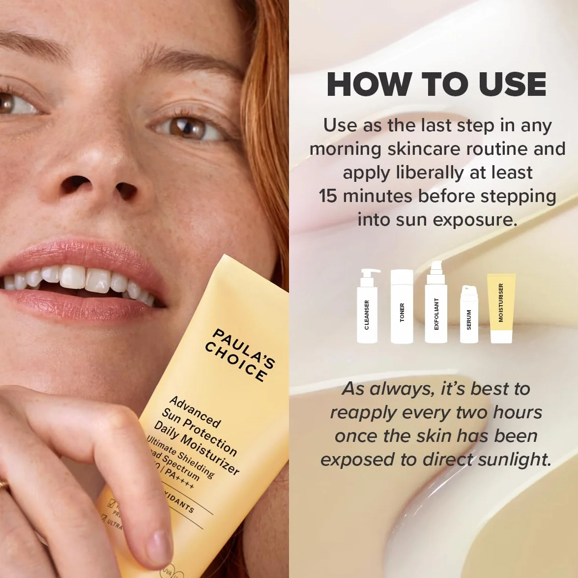 Paula's Choice Advanced Sun Protection Daily Moisturiser SPF 50 PA++++ Krem Nawilżający z Ochroną Przeciwsłoneczną 60 ml