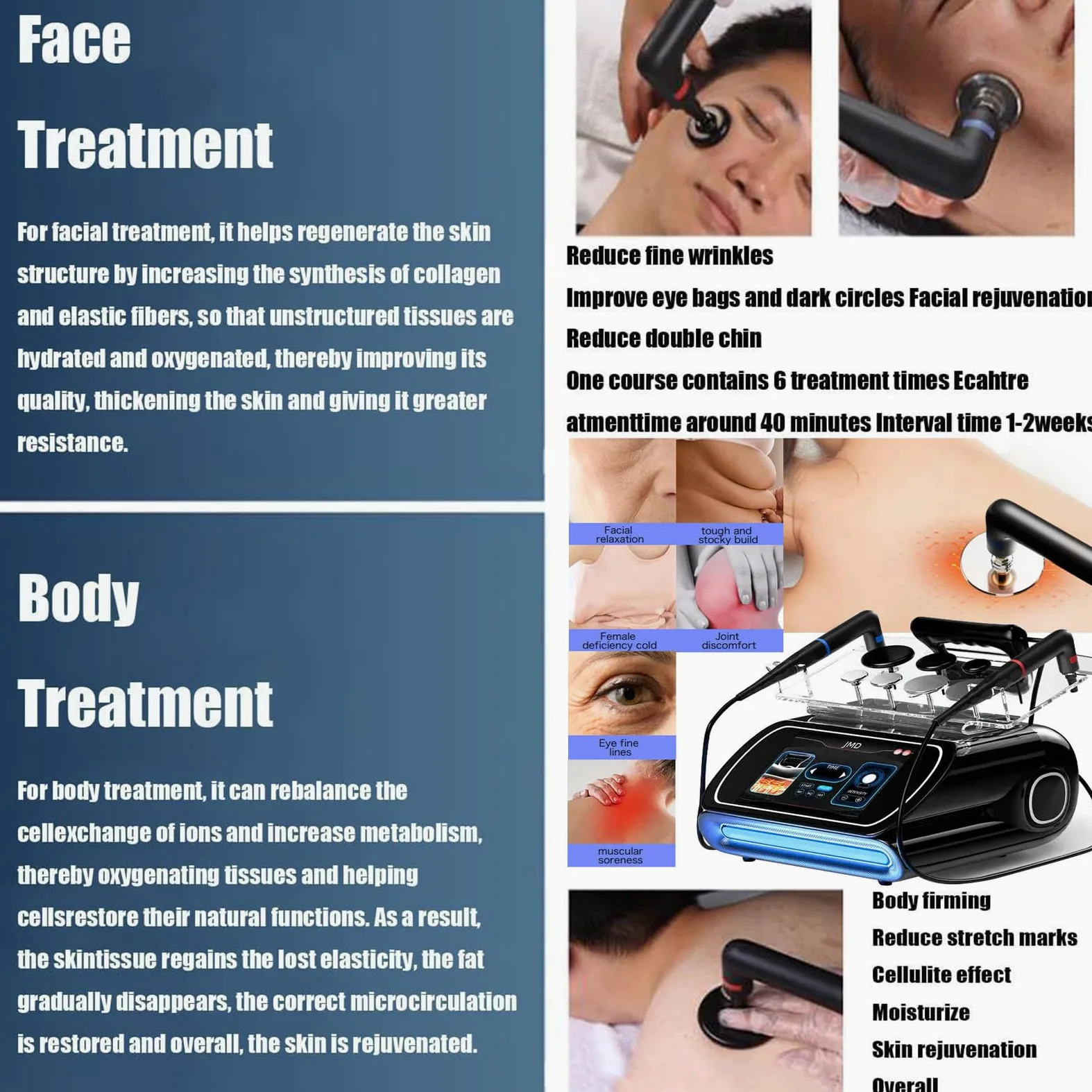 Urządzenie Tecar Therapy 448 Khz – Profesjonalne Urządzenie Tecar Therapy Do Usuwania Tkanki Tłuszczowej, Ujędrniania Skóry I Redukcji Cellulitu | Przenośne Z Ekranem Dotykowym
