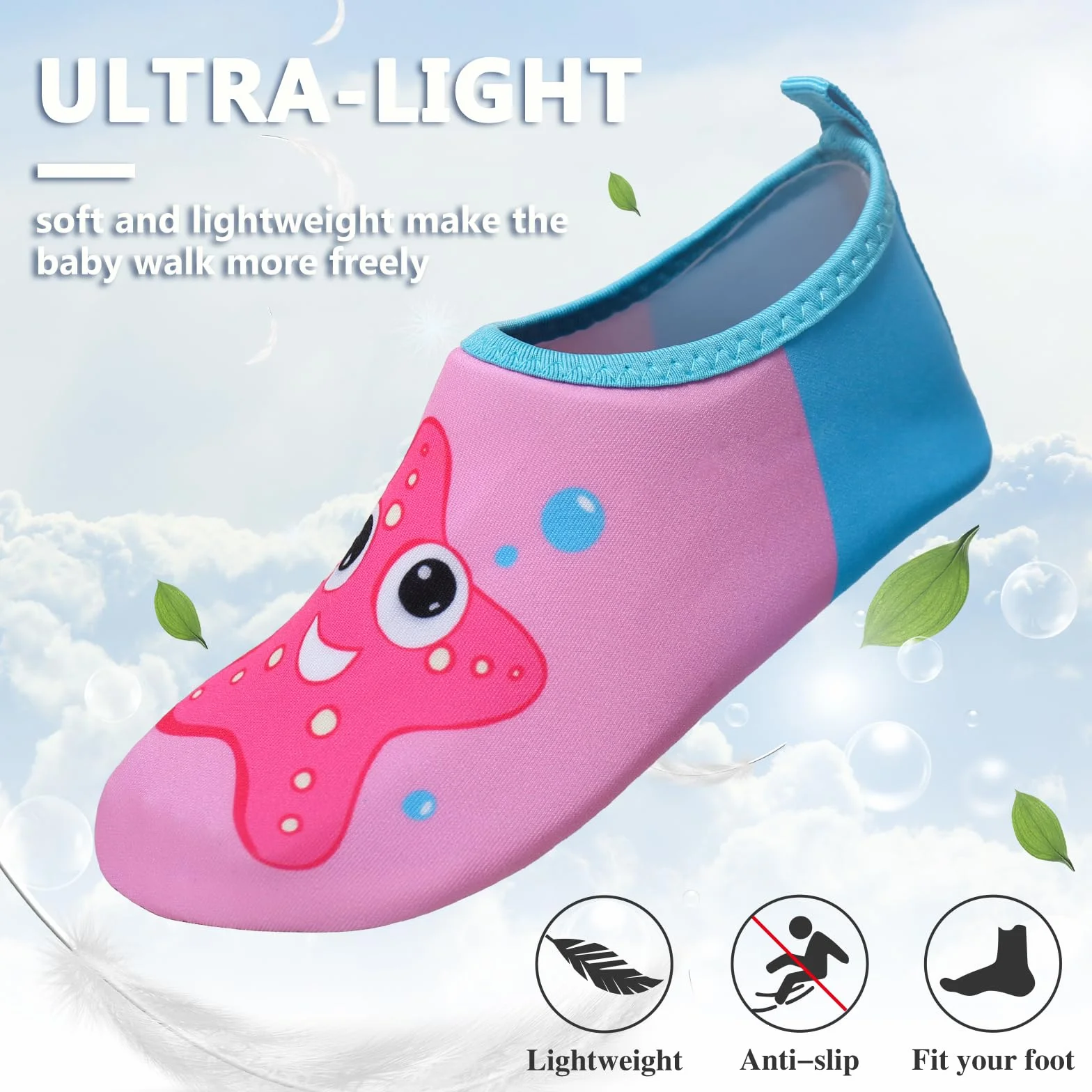 Decorie buty do wody dla dzieci – buty plażowe antypoślizgowe – buty na basen dla dzieci – buty do wody