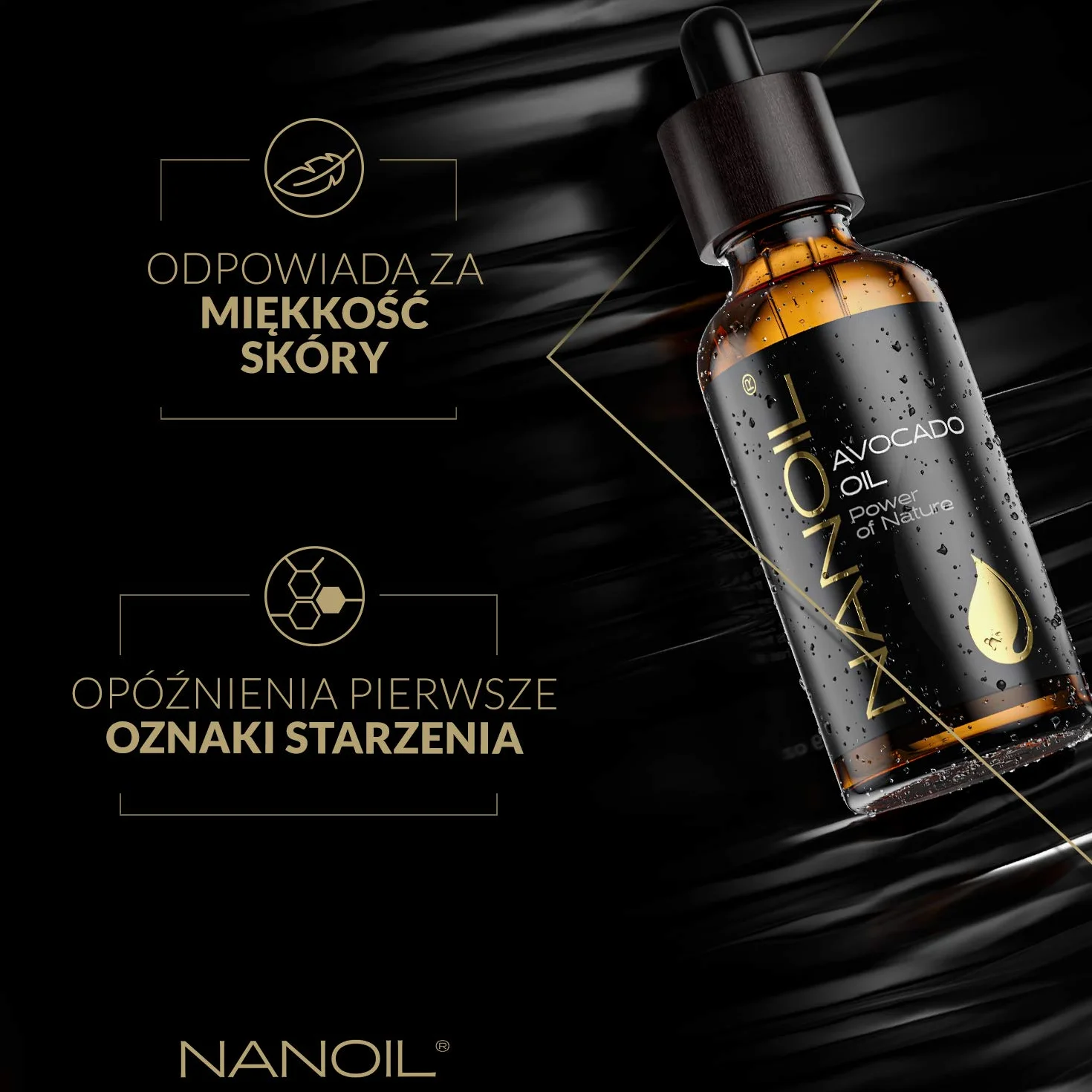 Olejek z awokado Nanoil Avocado Oil 50 ml – naturalny, zimnotłoczony i nierafinowany olejek do pielęgnacji włosów, ciała i twarzy