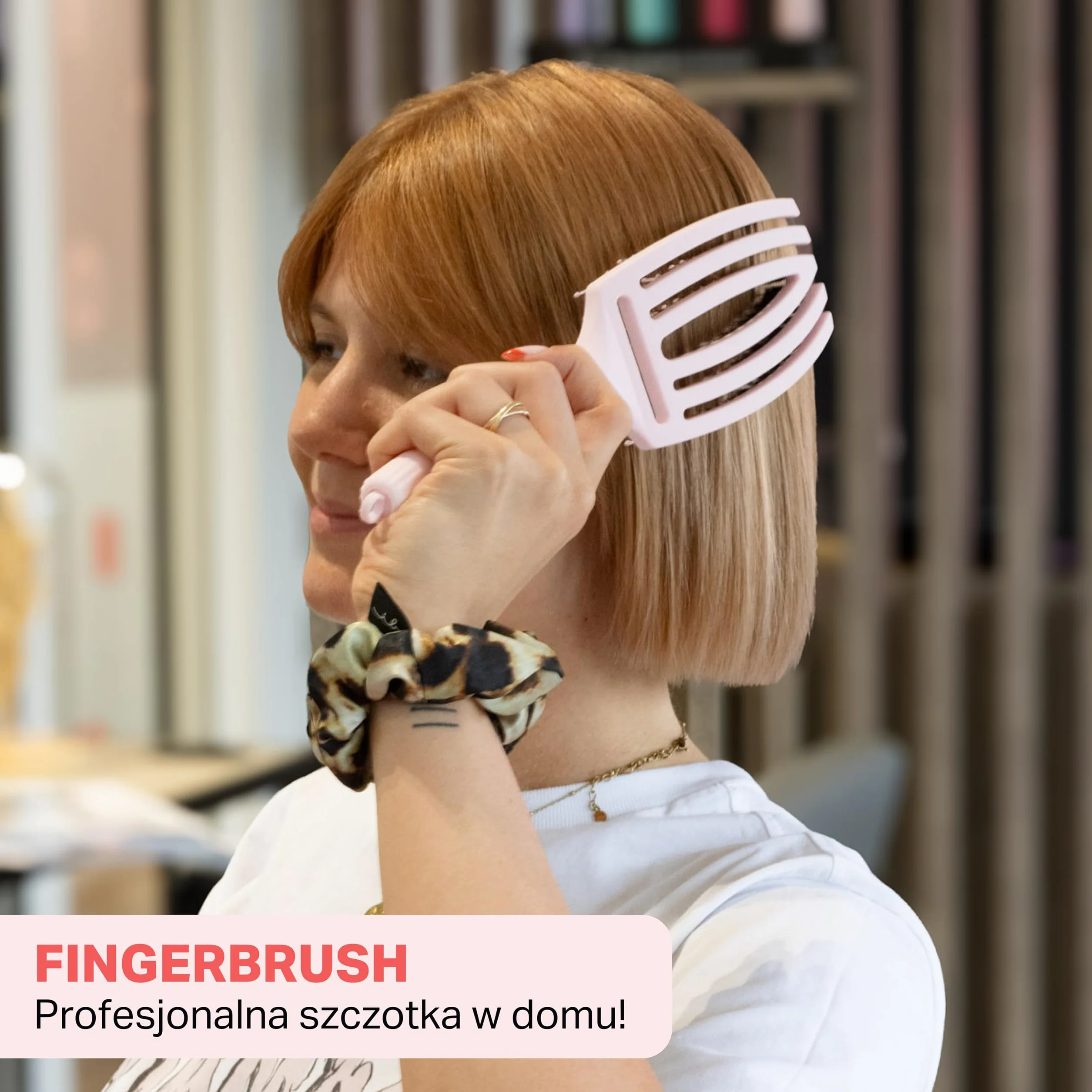 Olivia Garden Fingerbrush Care Iconic - Szczotka do rozczesywania z włosia dzika i nylonu