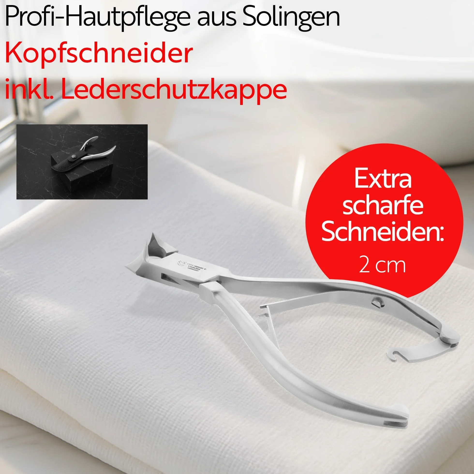 Otto HERDER obcinacz do paznokci ze stali nierdzewnej 14 cm, powierzchnia cięcia 2 cm