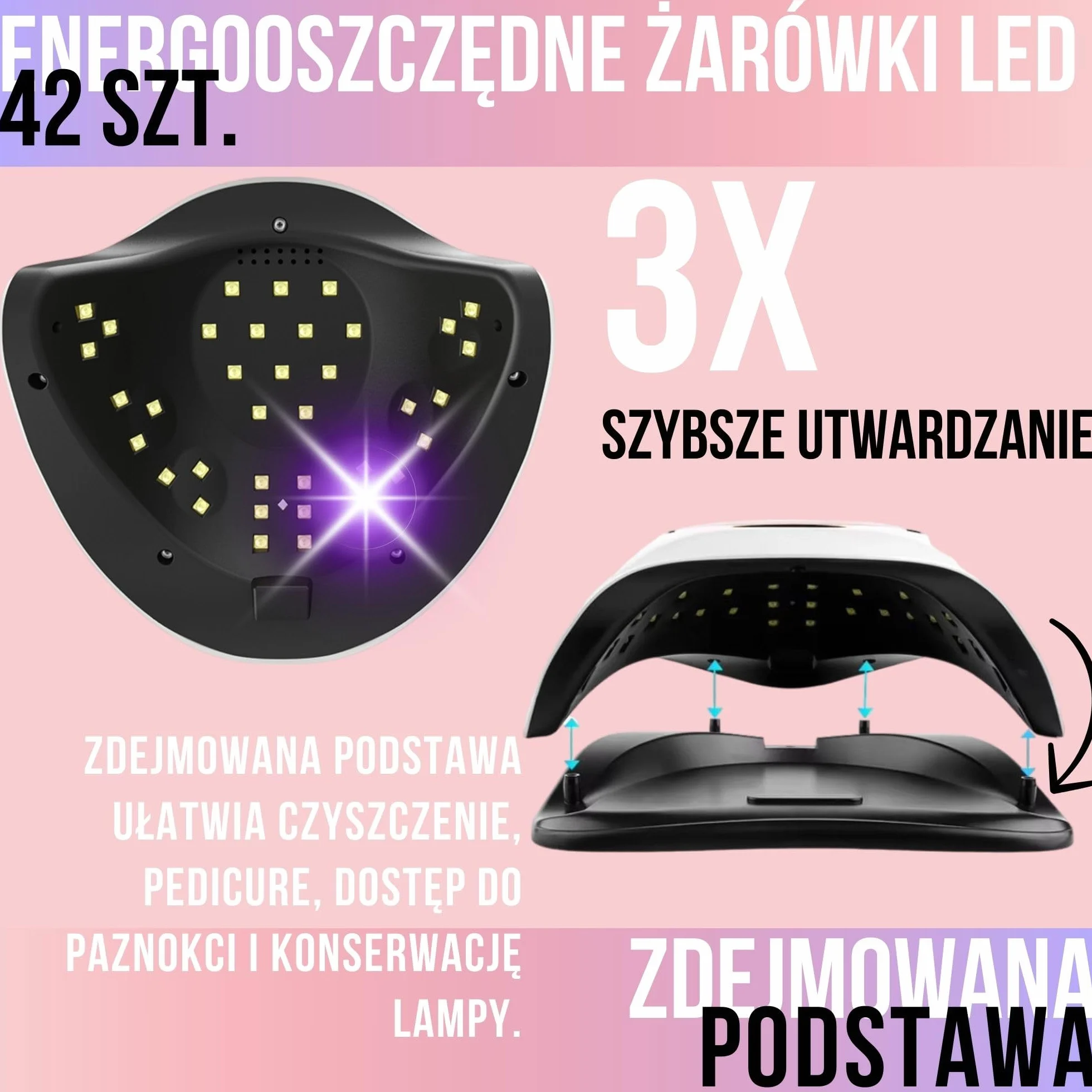 Lampa UV do paznokci żelowych – lampa UV LED do paznokci żelowych – lampa LED do paznokci – suszarka do paznokci LED – lampa do paznokci z timerem i czujnikiem – suszarka do paznokci do