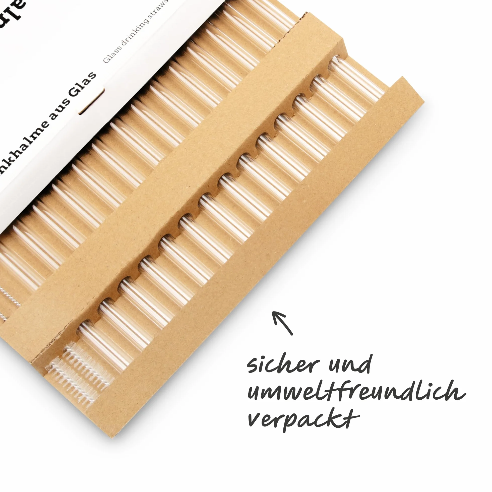 Wisefood® Słomki szklane Ø 10 mm [14 szt.] Słomki szklane z 4 x szczotkami [przezroczyste] słomki Bubble Tea jako szklane słomki [21,5 cm i 15 cm), szklane słomki długie i krótkie