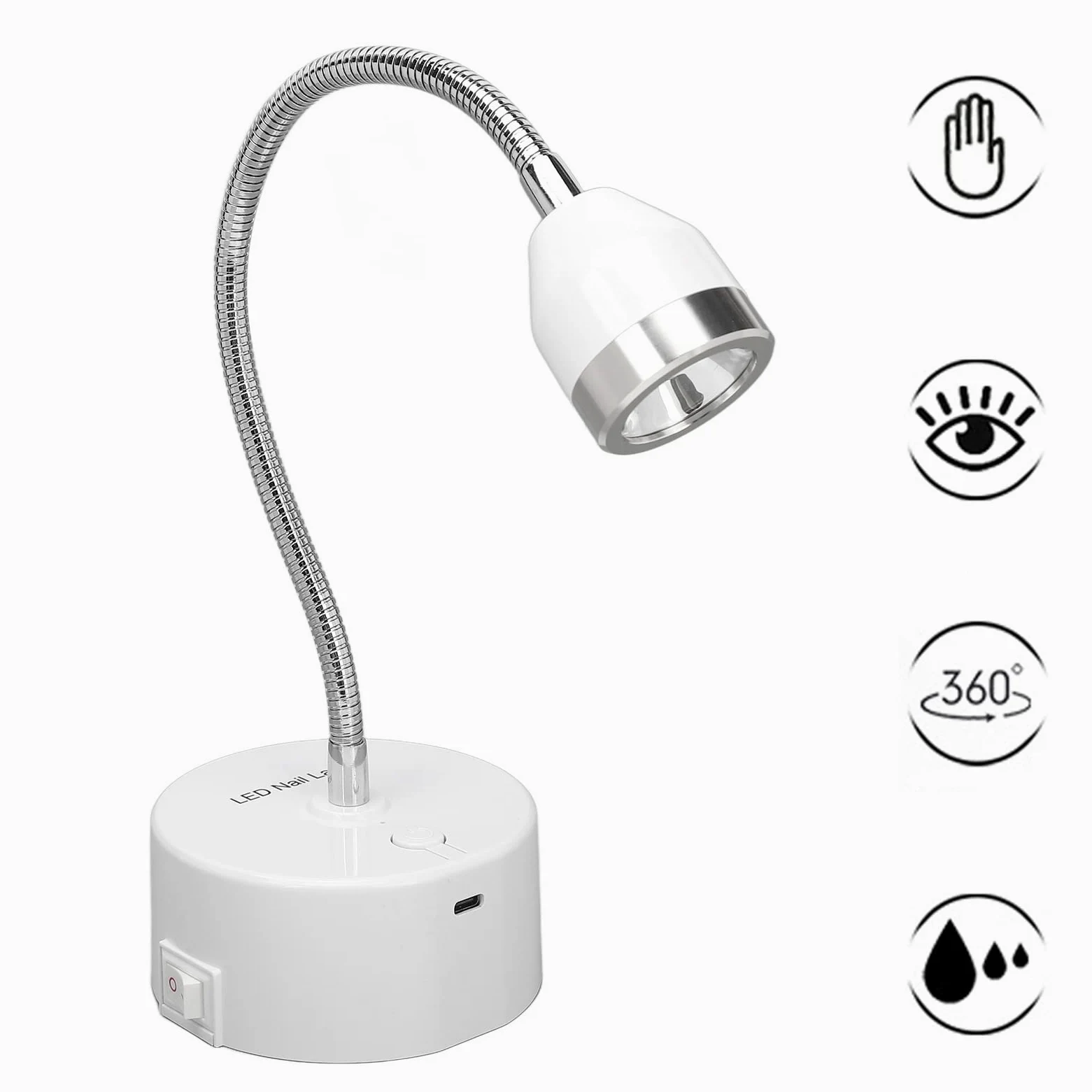 Mała Lampa UV LED do Paznokci, Lampa do Utwardzania Kleju Ultrafioletowego Przenośne 3 szt. Chipy świetlne do Domu dla Technika Paznokci