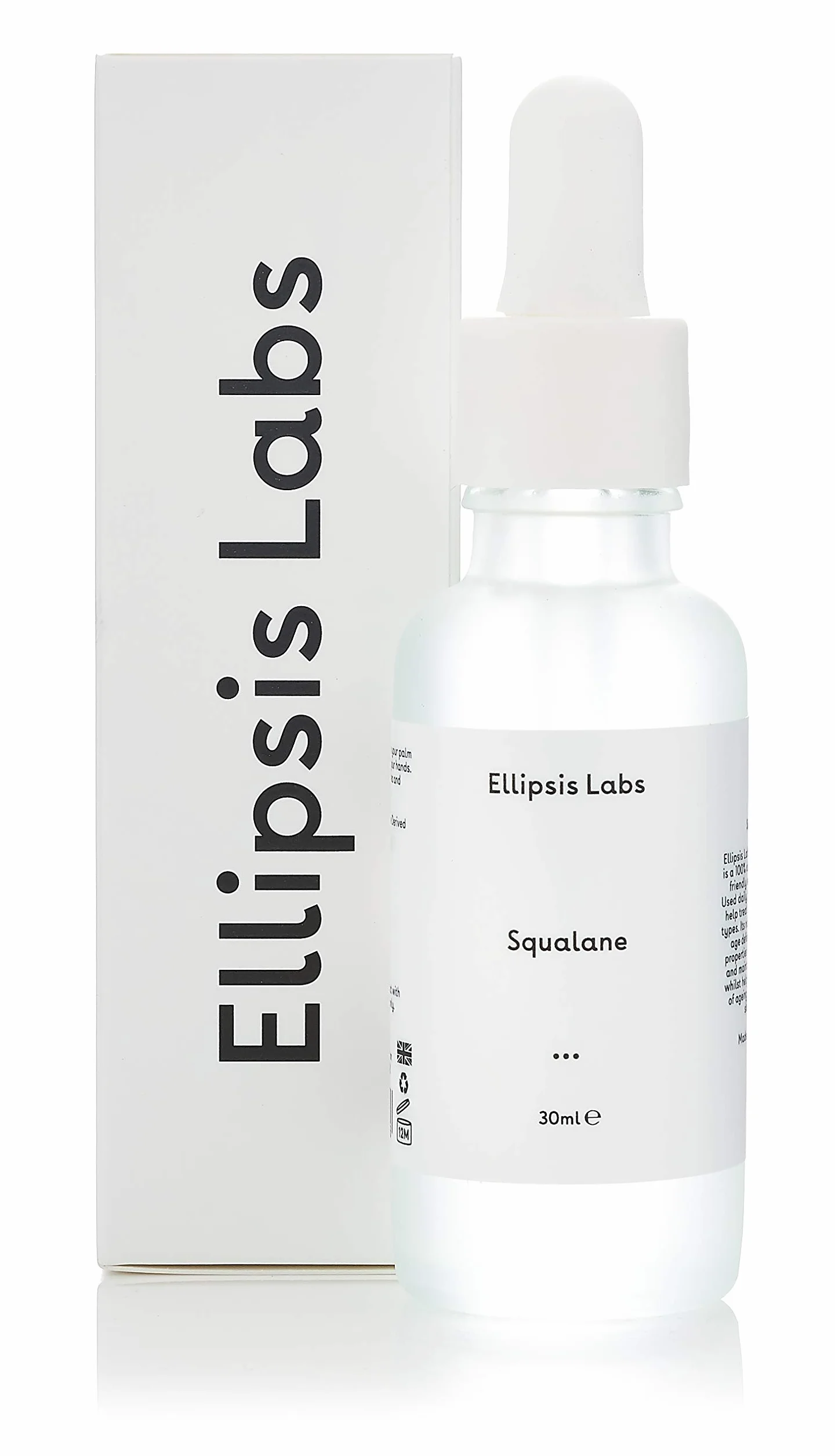 Olej skwalanowy od Ellipsis Labs, 100% naturalny olej skwalanowy pochodzenia oliwkowego, głęboko nawilżający do stosowania na skórę suchą z właściwościami przeciwstarzeniowymi 30ml