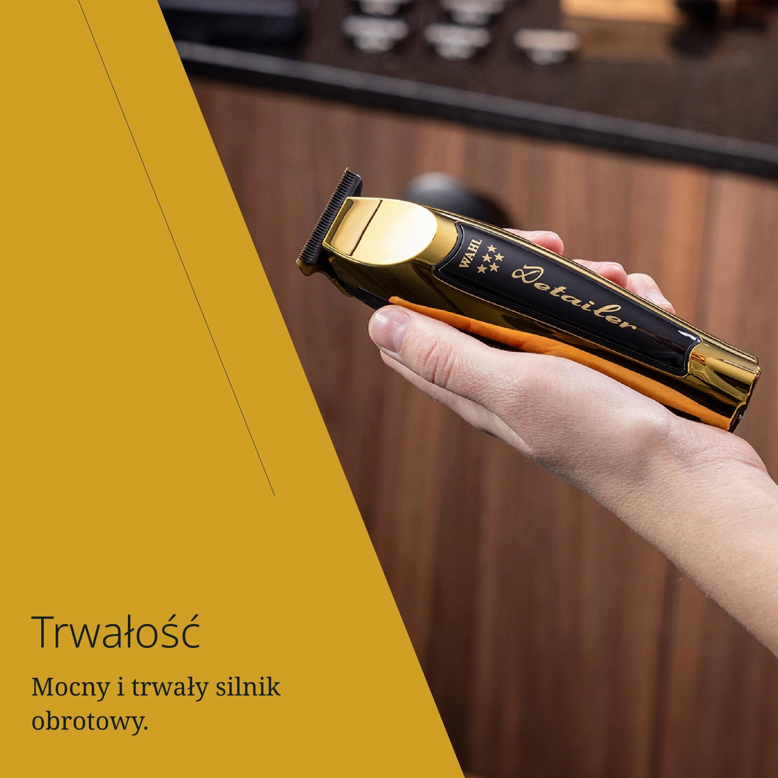Wahl Gold Cordless Detailer Li - Emerless Wejście - z wyjątkowo szerokiem Cutuje więcej włosów szybciej, projekt włosów na twarzy