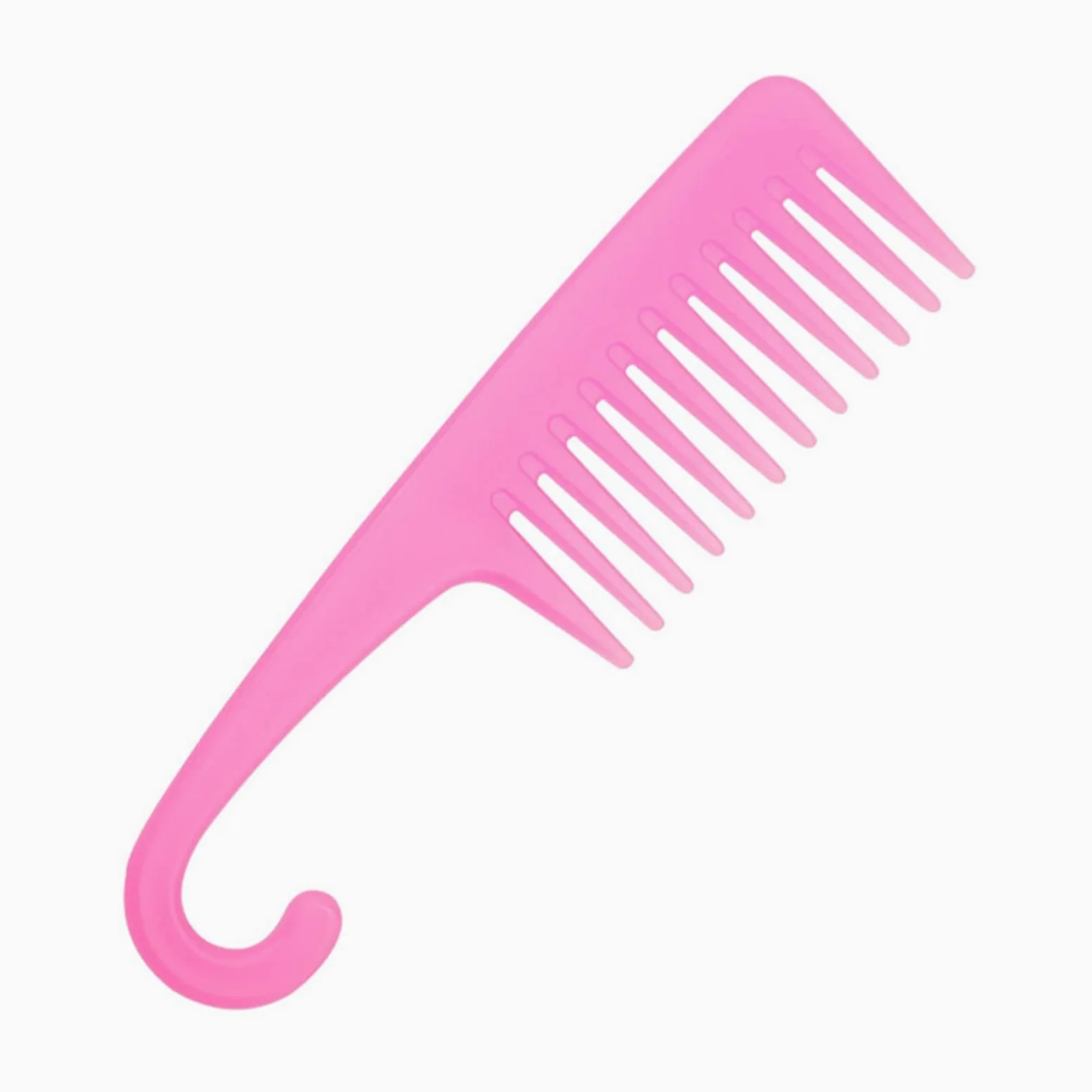 DieffematicSZ Grzebień Wide Tooth Comb Big Curl Hair Comb PP Plastic Curved Hook Big Tooth Comb