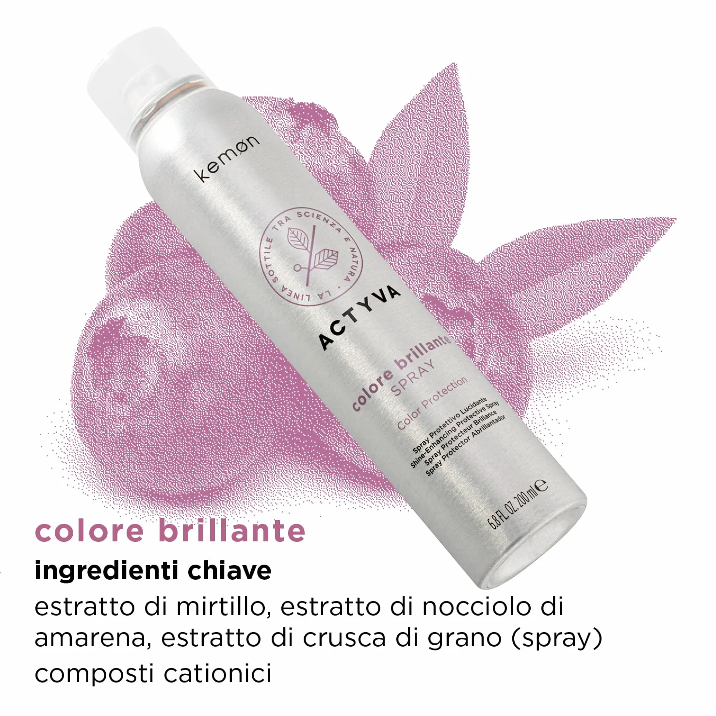 KEMON ACTYVA COLORE BRILLANTE Spray do włosów farbowanych 200ml