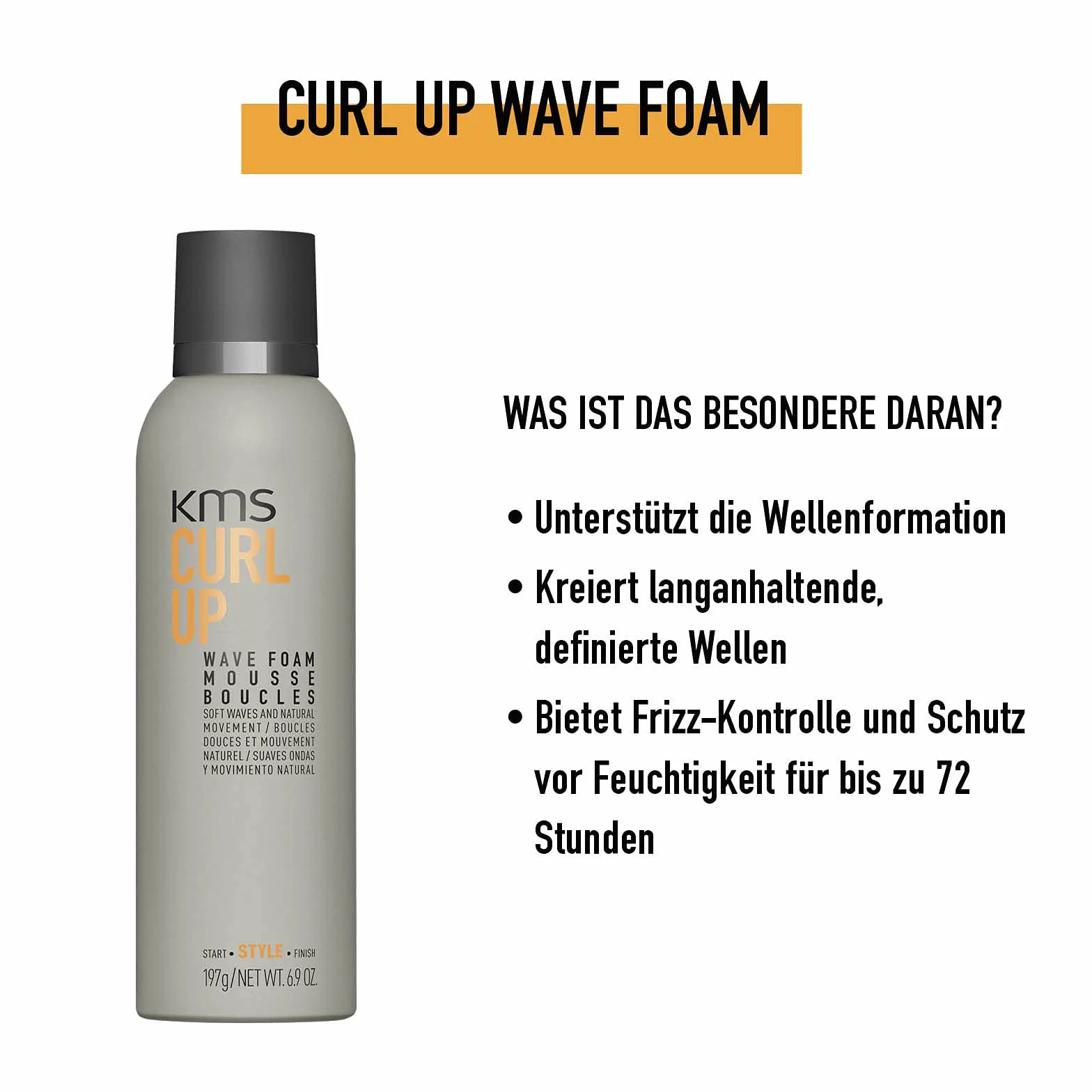 KMS Curlup Wave Foam do loków i fal, 200 ml