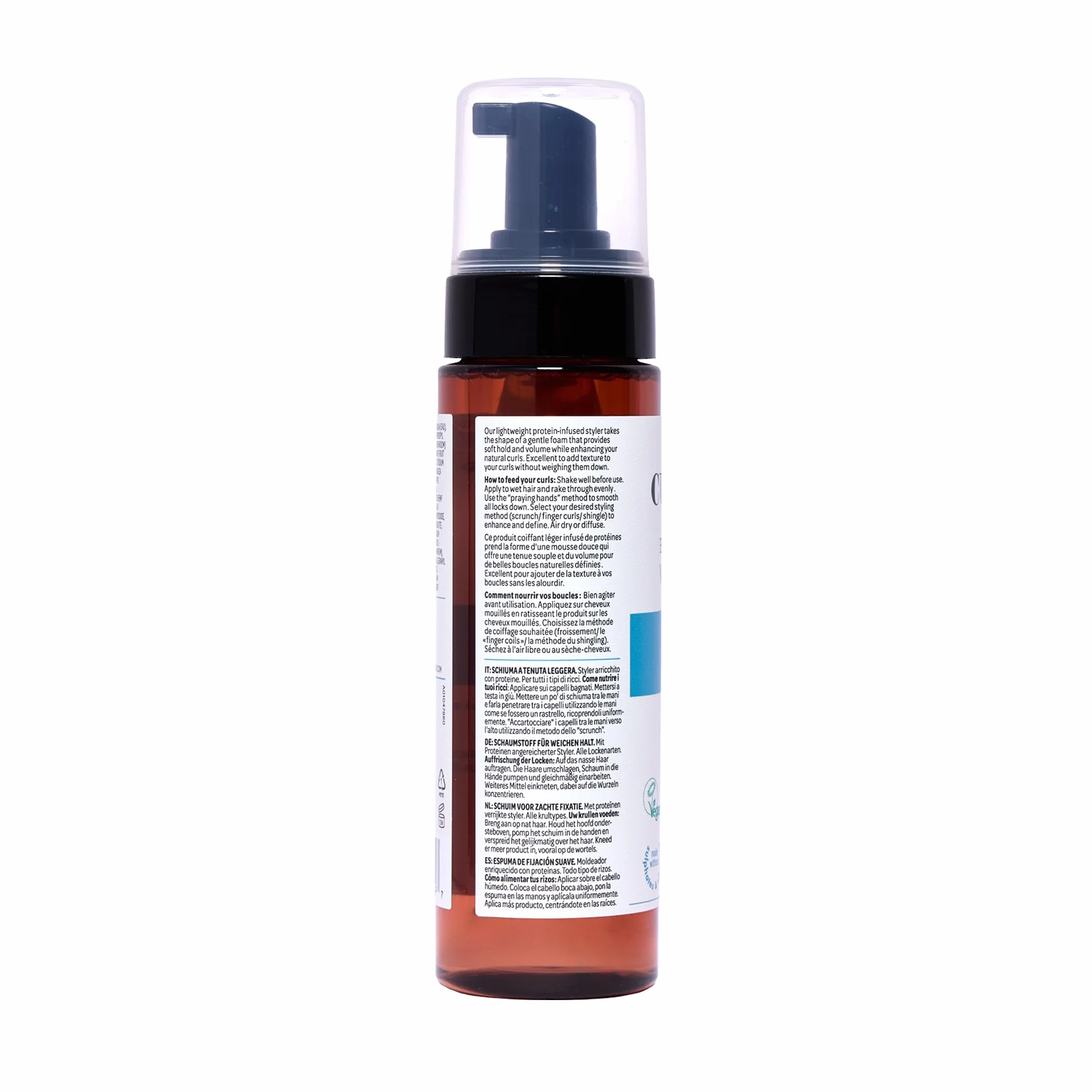 Curlsmith - Bouncy Strength Volume Foam, Pianka do stylizacji Curly & Wave Hair, Light Hold (7,5 fl oz)