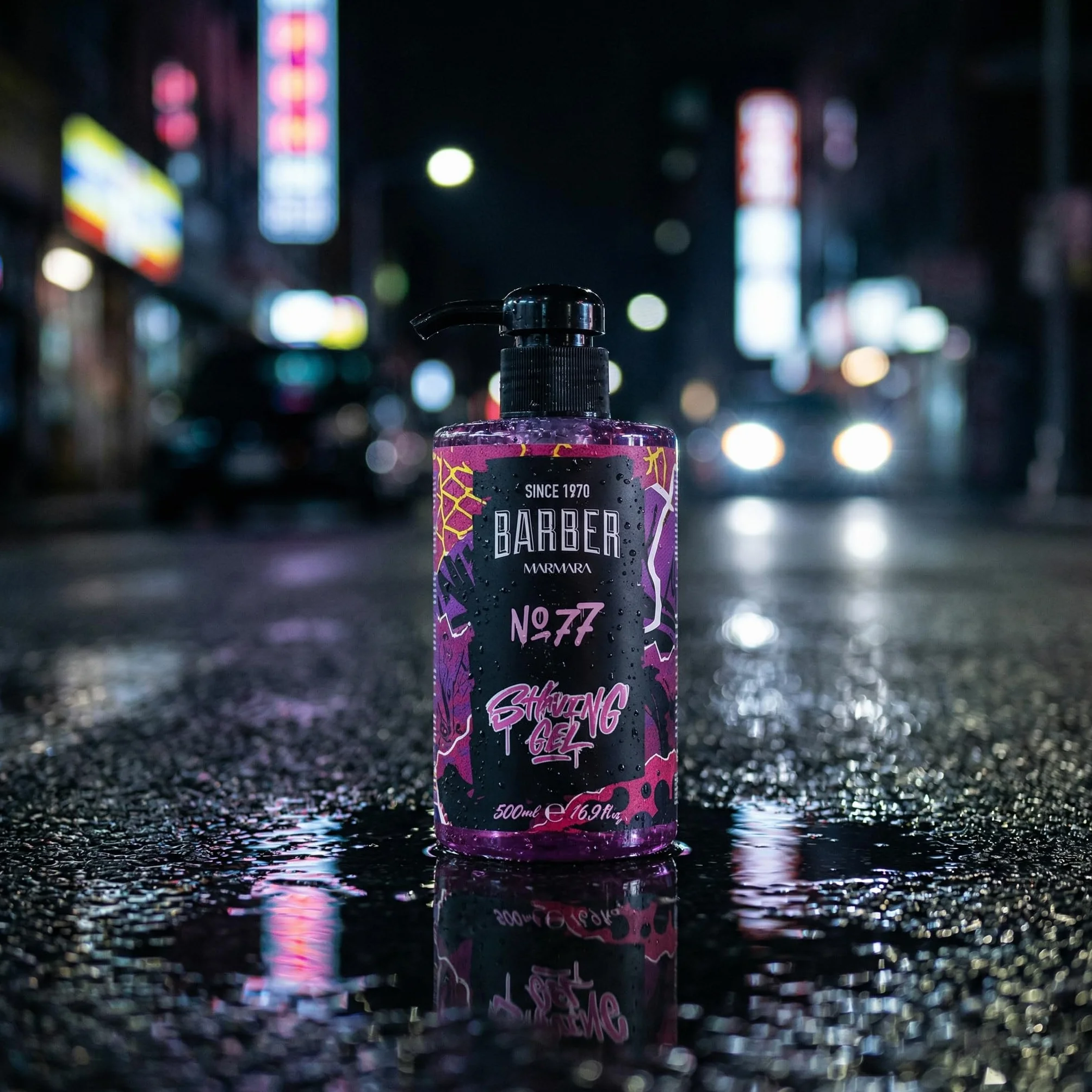 Barber Marmara Żel do golenia nr 77 dla mężczyzn, przezroczysty, bez piany, z pompką, profesjonalna jakość tureckiego barbera, 500ml, do konturów brody i precyzyjnego golenia.
