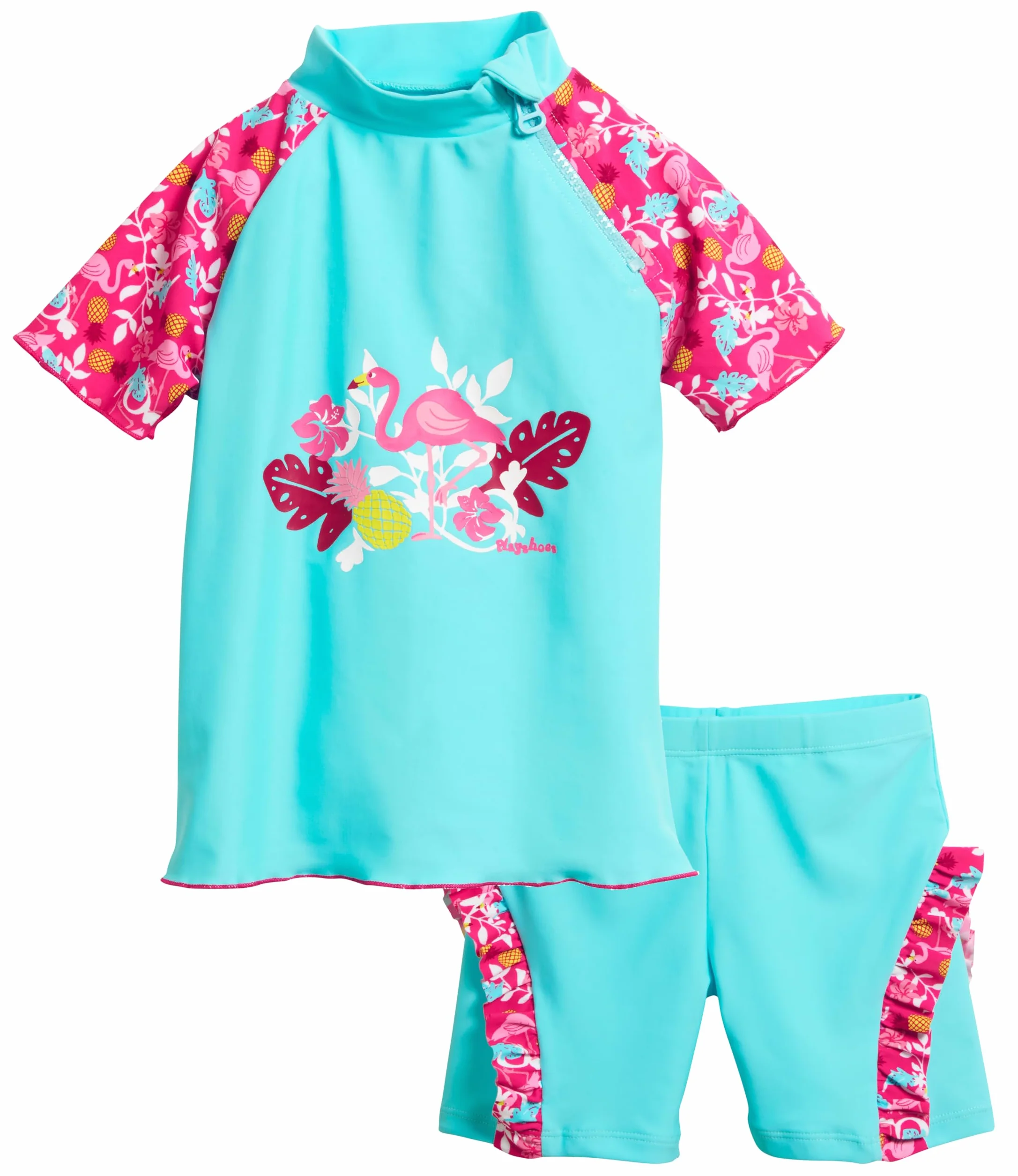 Playshoes Flamingo 2-częściowy Zestaw do Pływania Dla Dziewczynek, Wielokolorowy, 134/140 cm