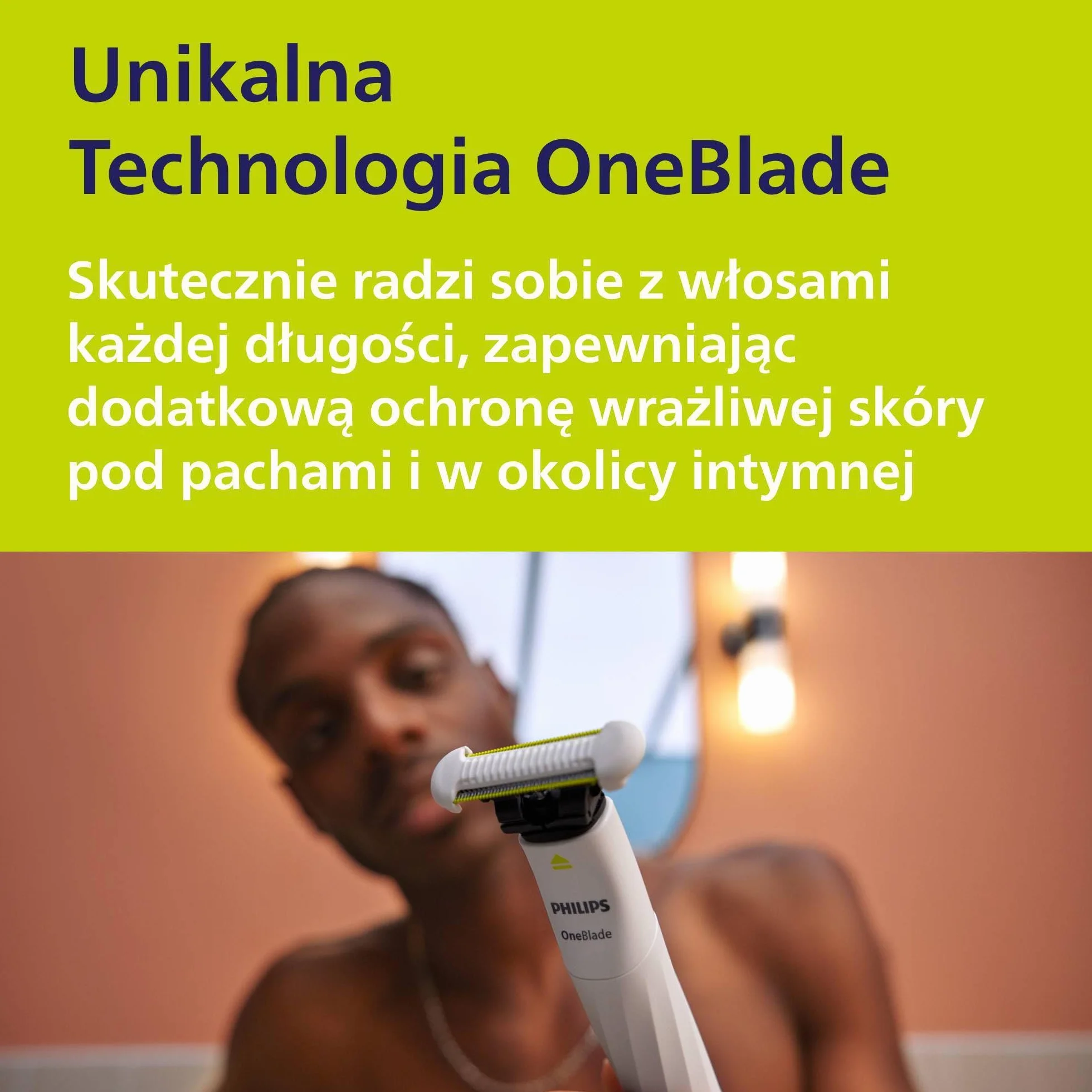 Philips Oneblade Intimate Golarka QP1924/30 do Okolic Intymnych z Ochroną Skóry