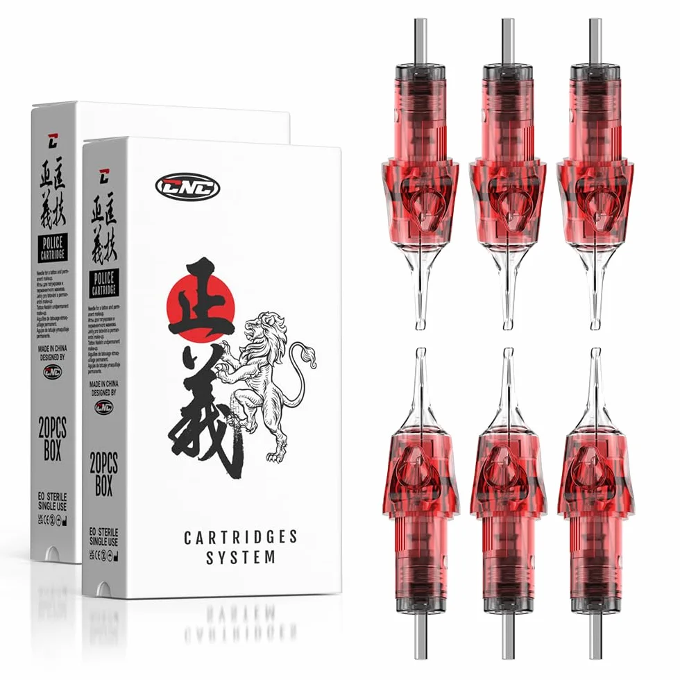 CNC Tatuaż 40 szt. Wkłady do tatuażu jednorazowe mieszane igły #10 Bugpin Round Liner 3RL 5RL 7RL 9RL 7RS 9RS 9RS Okrągły Shader Tattoo Needle Cartridge 0,35 mm EN04X-40KIT-F