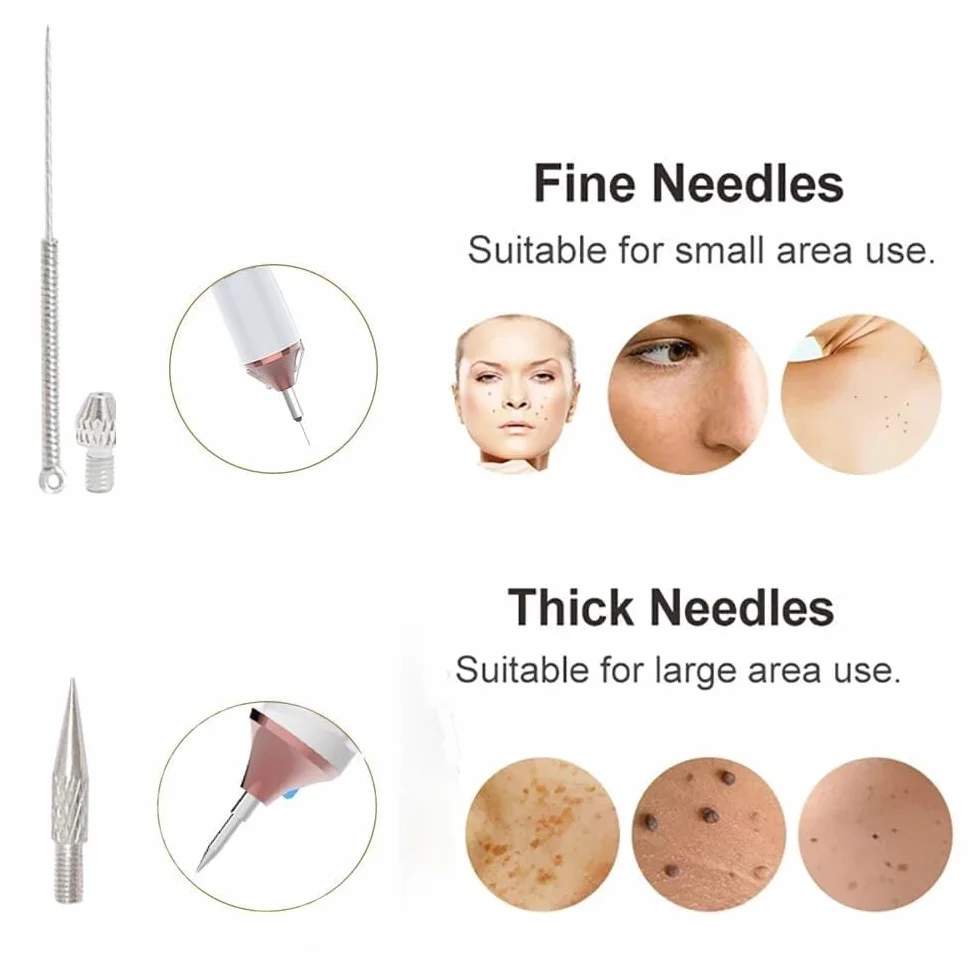 Plasma Pen Mole Remover 19 poziomów intensywności LED z wymienną igłą do twarzy i ciała