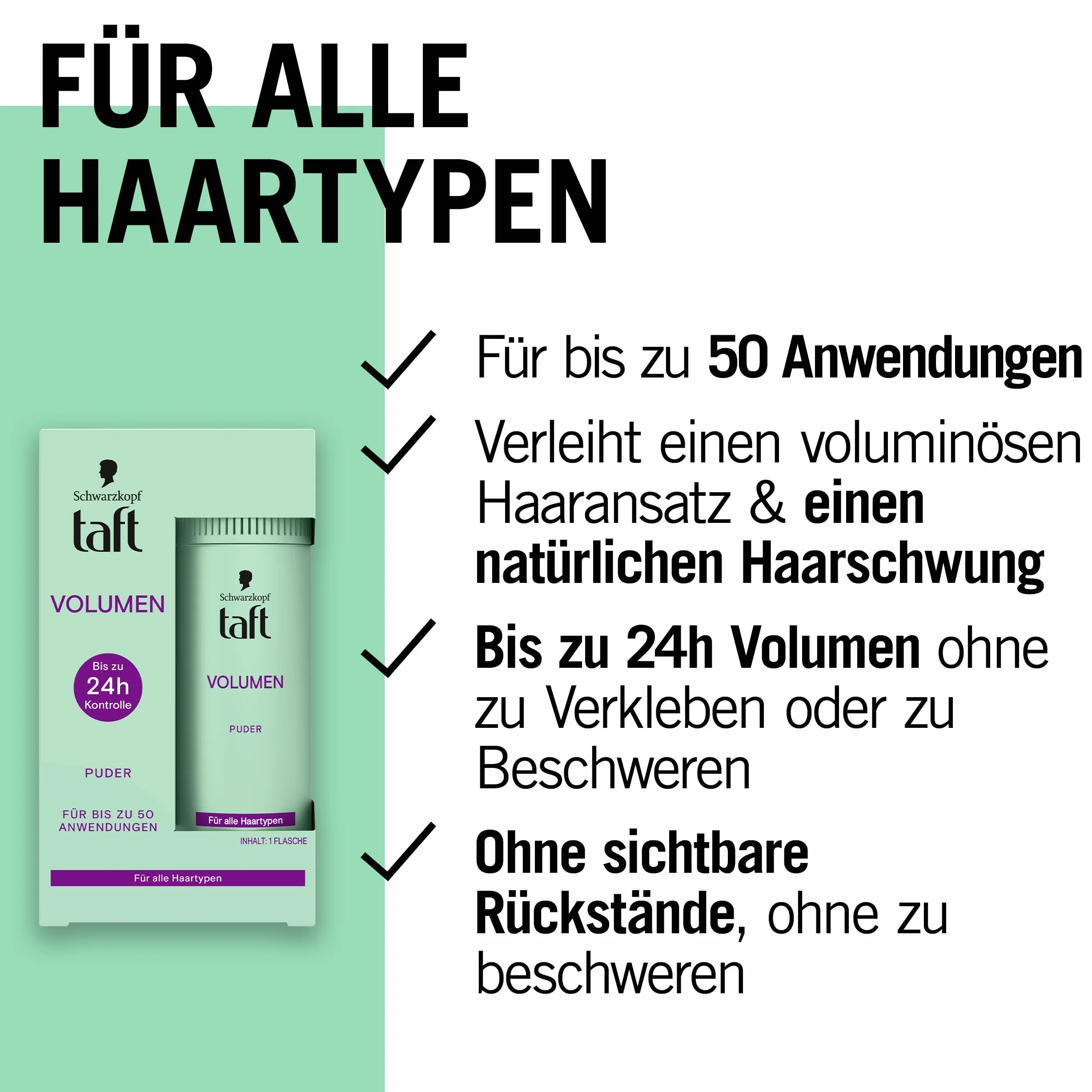 Schwarzkopf TAFT puder do stylizacji włosów objętość 2 x 10 g wegański