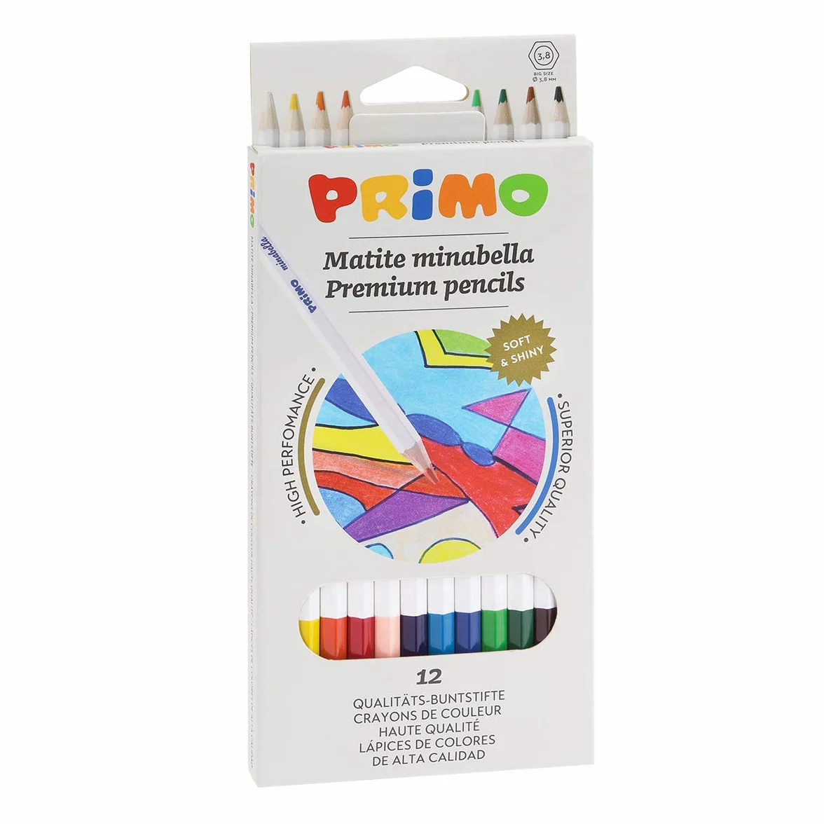 PRIMO Minabella ołówki, 12 kolorów